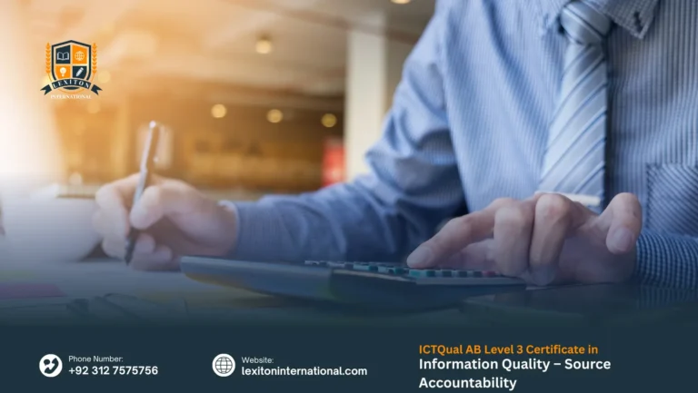 ICTQual AB Level 3 Certificate in Information Quality – Source Accountability
