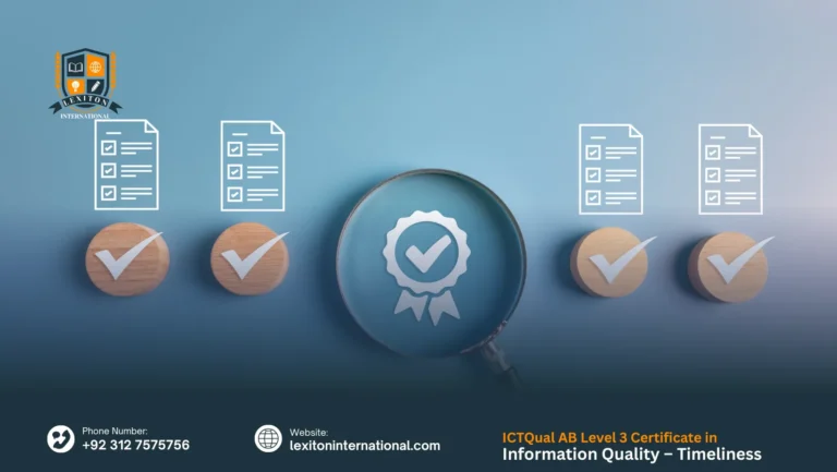 ICTQual AB Level 3 Certificate in Information Quality – Timeliness