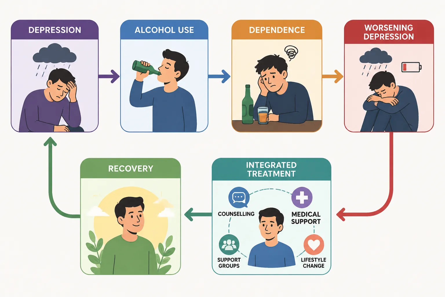 Lesson 2: Understanding Co-occurrence 2 Depression and recovery cycle