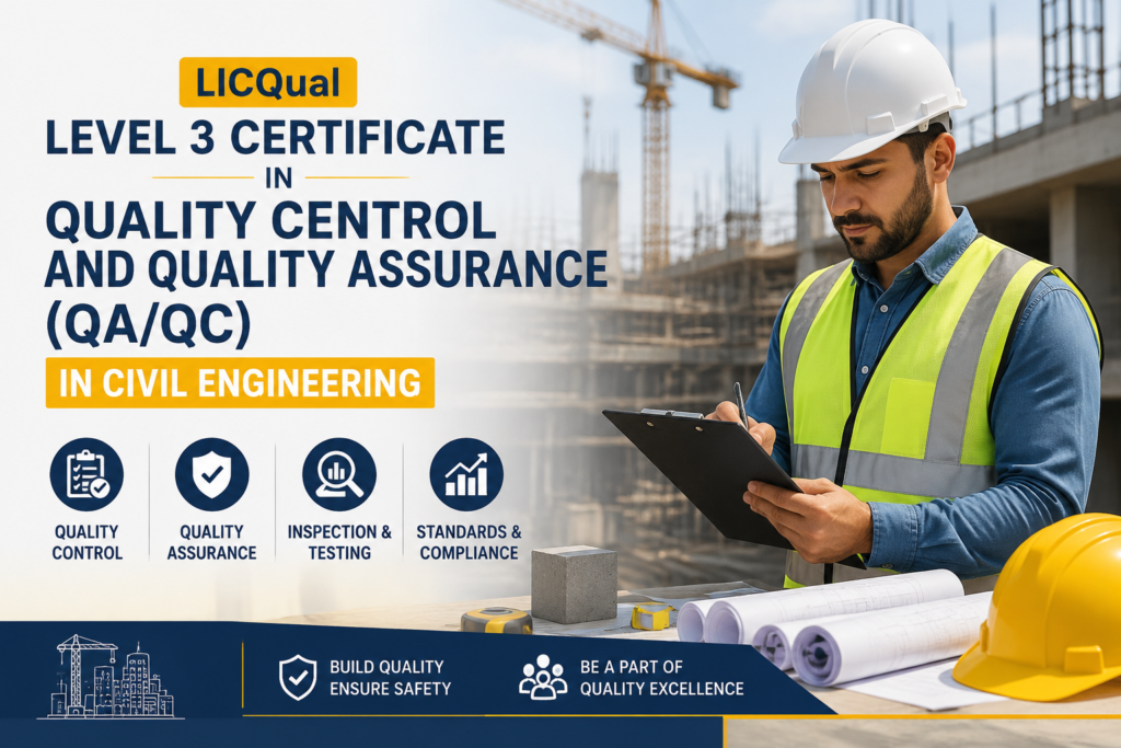 LICQual Level 3 Certificate in Quality Control and Quality Assurance (QA/QC) in Civil Engineering