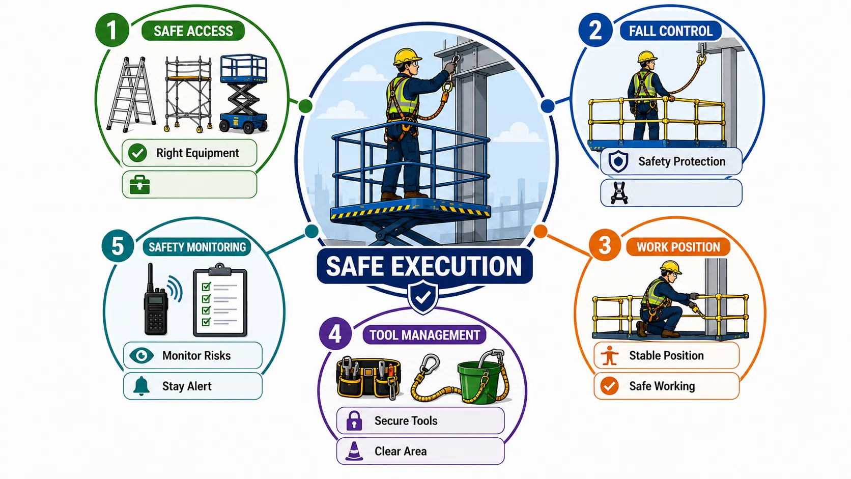 Lesson No 1: Safe Working Practices 2 Construction safety infographic diagram