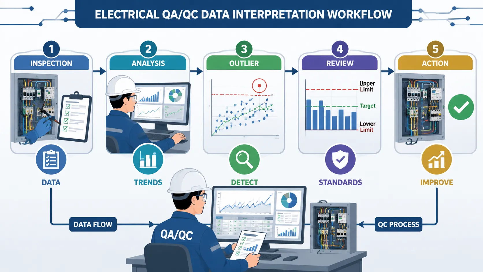 Electrical QAQC workflow diagram 2 1