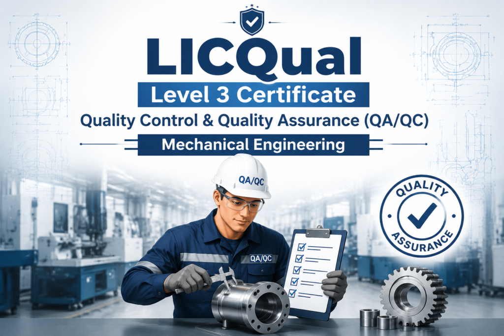 LICQual Level 3 Certificate in Quality Control and Quality Assurance (QA/QC) in Mechanical Engineering