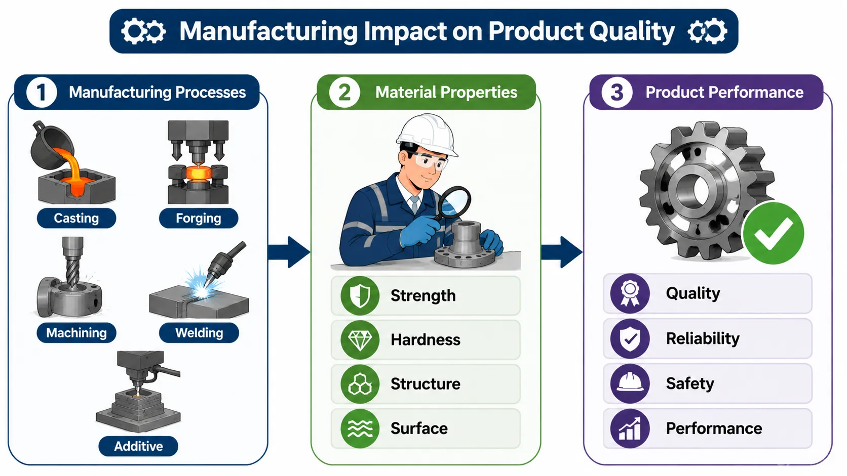 Lesson No 1: Materials and Processes in Quality Control for Mechanical Engineering 3 Manufacturing impact on product quality