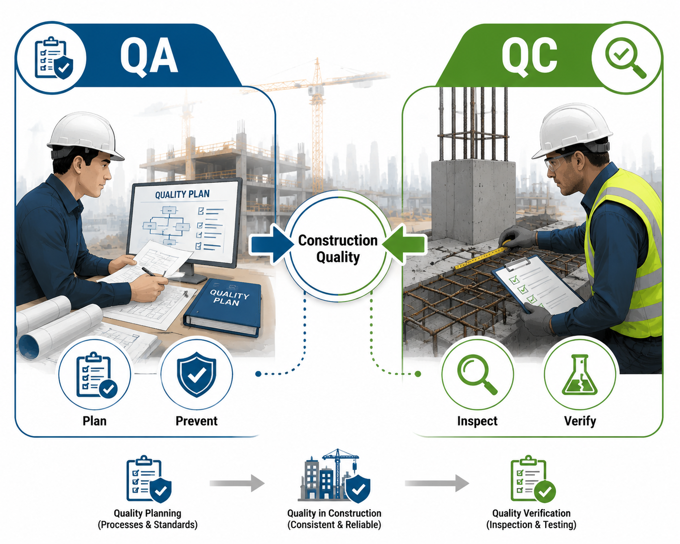 Leson No 1: Introduction to Quality Control and Quality Assurance in Civil Engineering 1 QA vs QC in construction 1