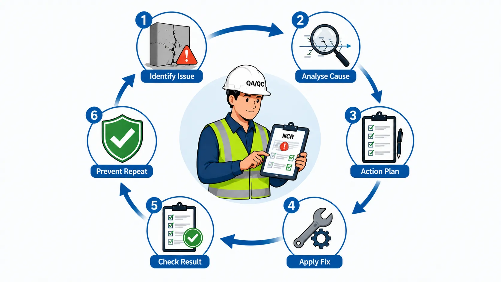 QAQC workflow cycle diagram