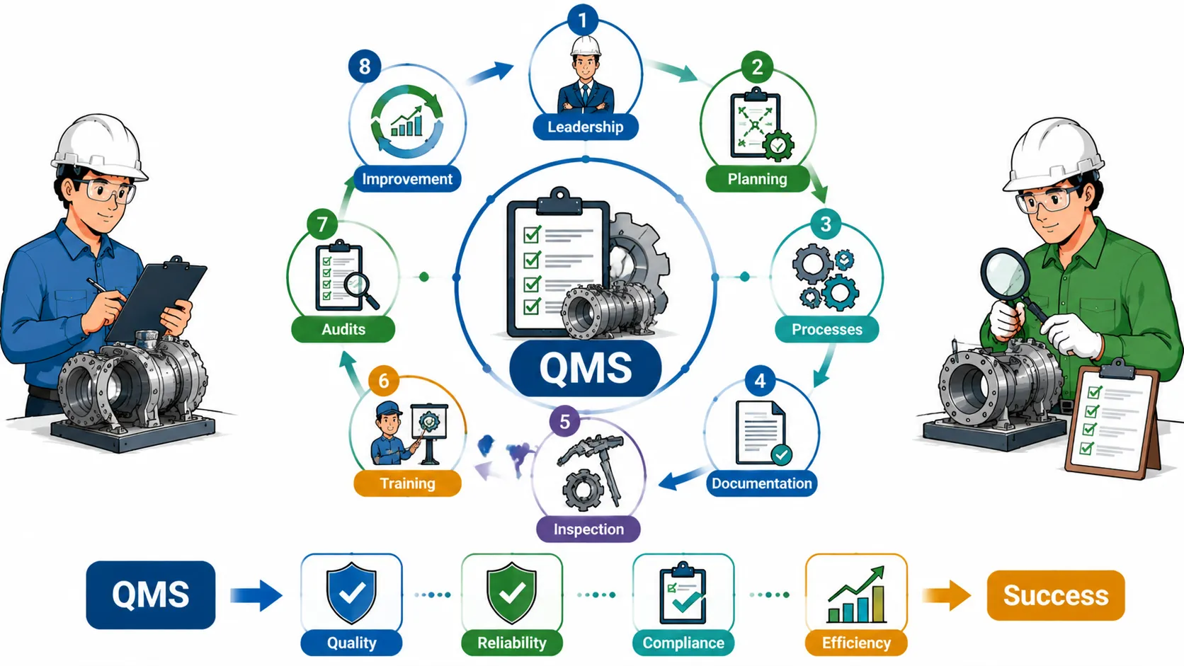 Lesson No 1: Mechanical Engineering Quality Management Systems (QMS) 3 QMS process flow and outcomes