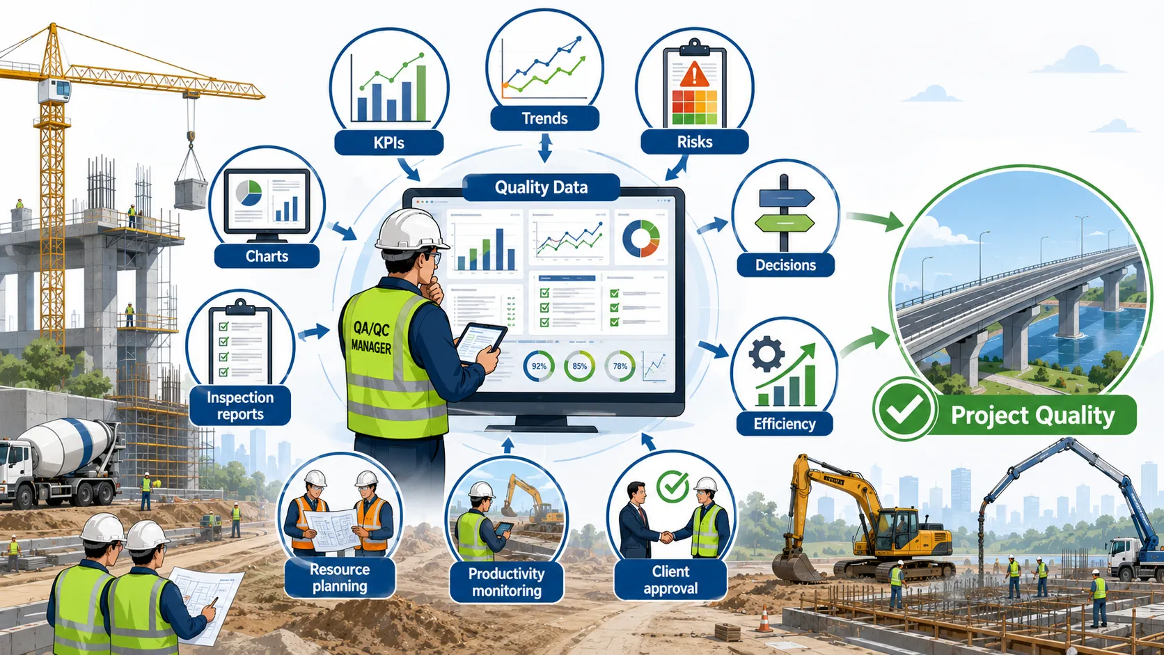 Quality management in construction workflow