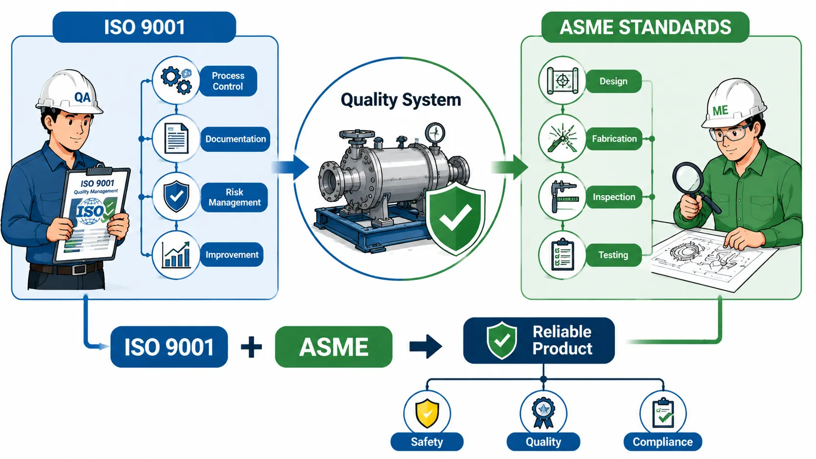 Lesson No 1: Introduction to Quality Control and Quality Assurance in Mechanical Engineering 3 Quality systems and engineering standards infographic