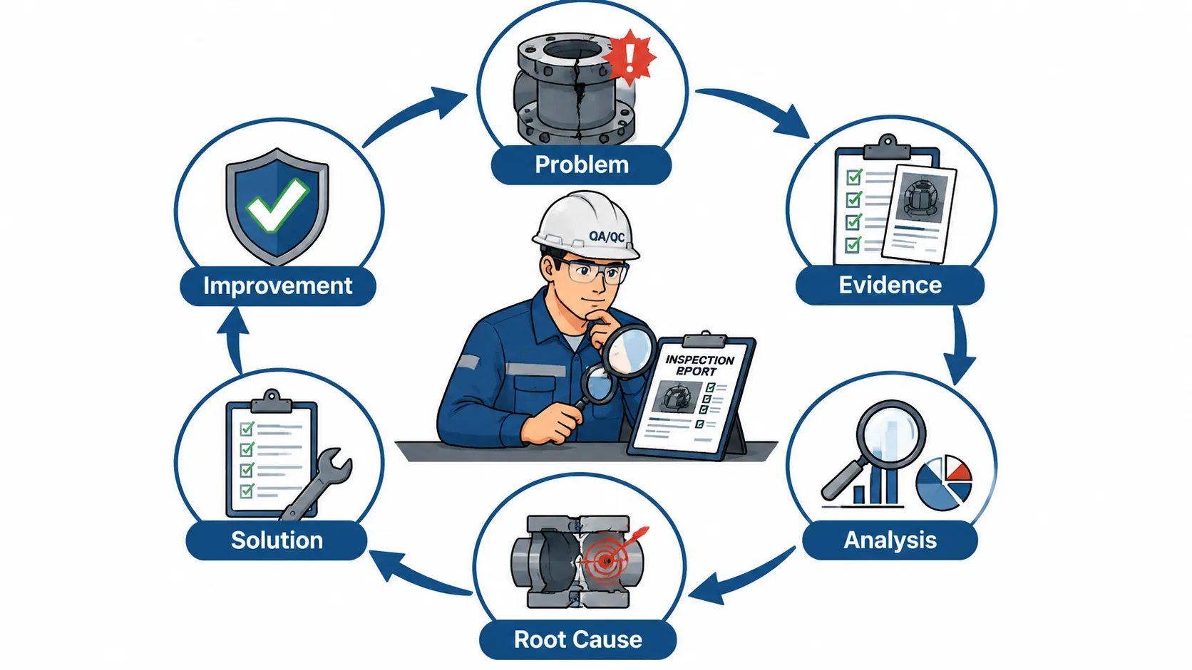 Lesson No 1: Root Cause Analysis (RCA) and Problem-Solving in Mechanical Engineering 1 Root cause analysis process diagram