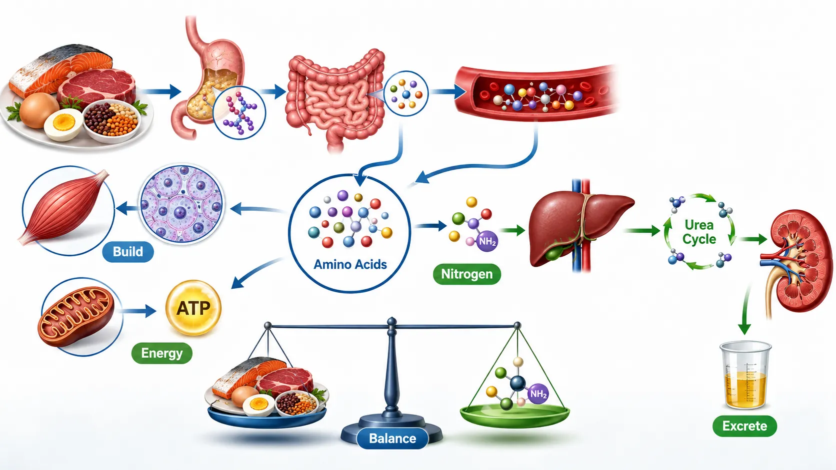 Amino Acid Metabolism Infographic