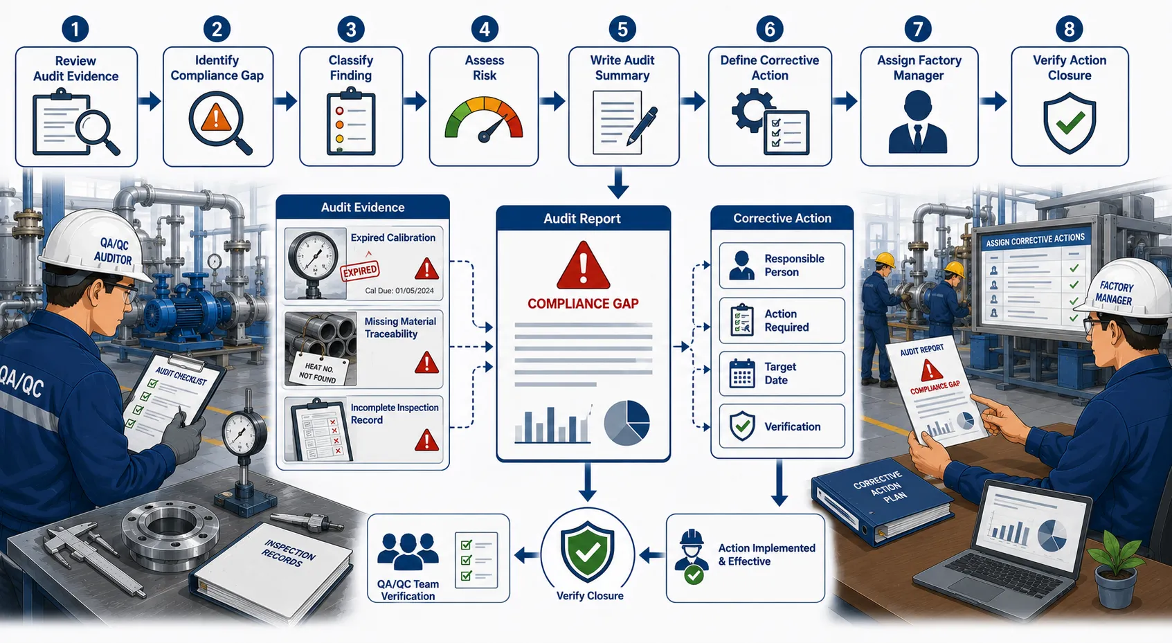 Audit to Action QAQC Workflow