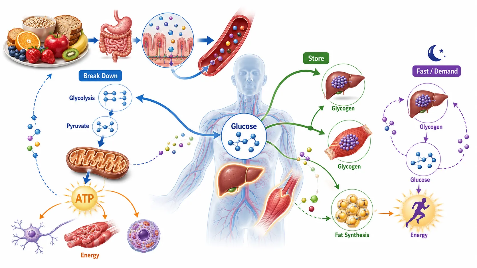 Carbohydrate Metabolism Pathways infographic