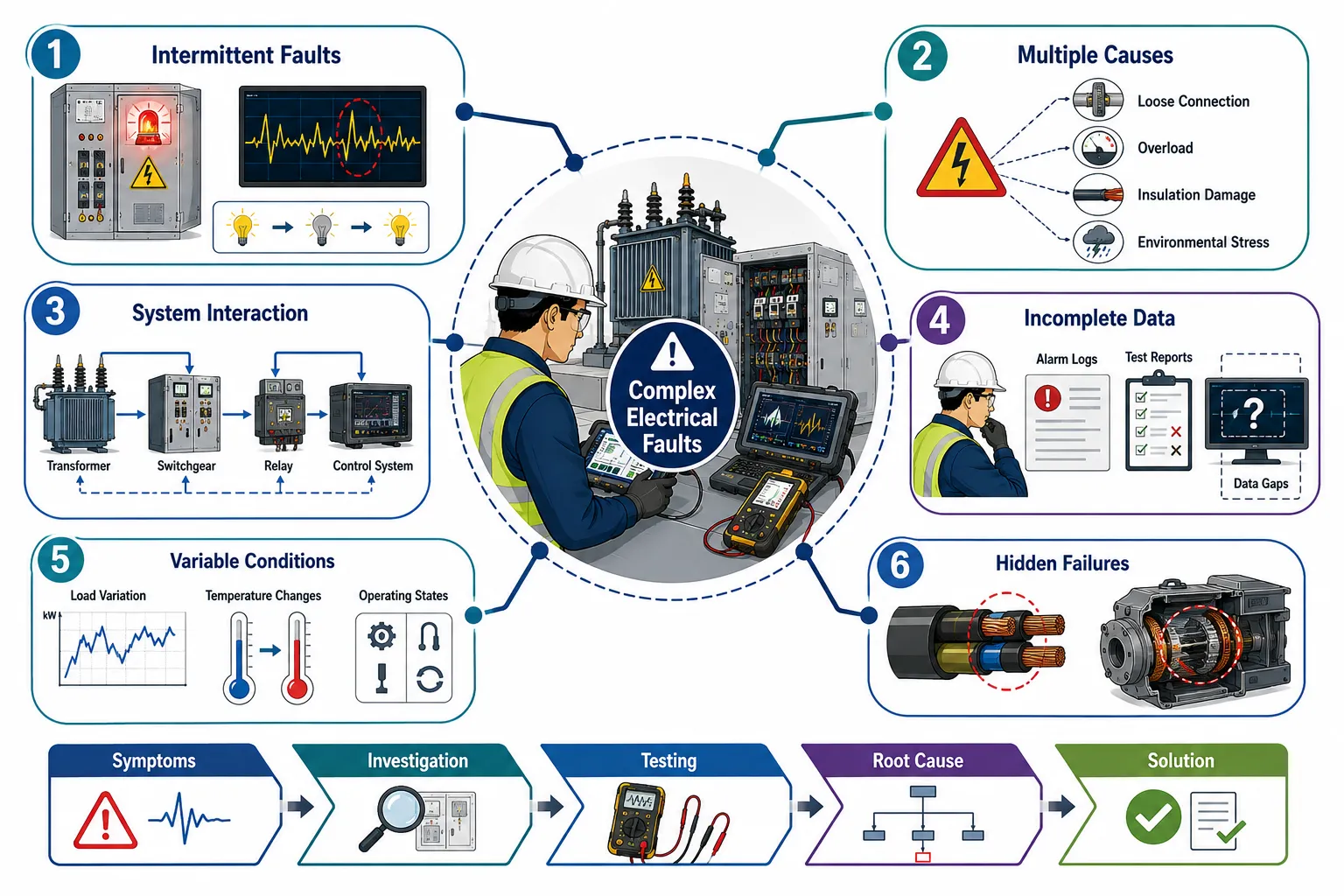 Lesson 1: Apply Advanced Inspection and Testing Methods to Electrical Systems and Components 2 Complex Electrical Faults Infographic