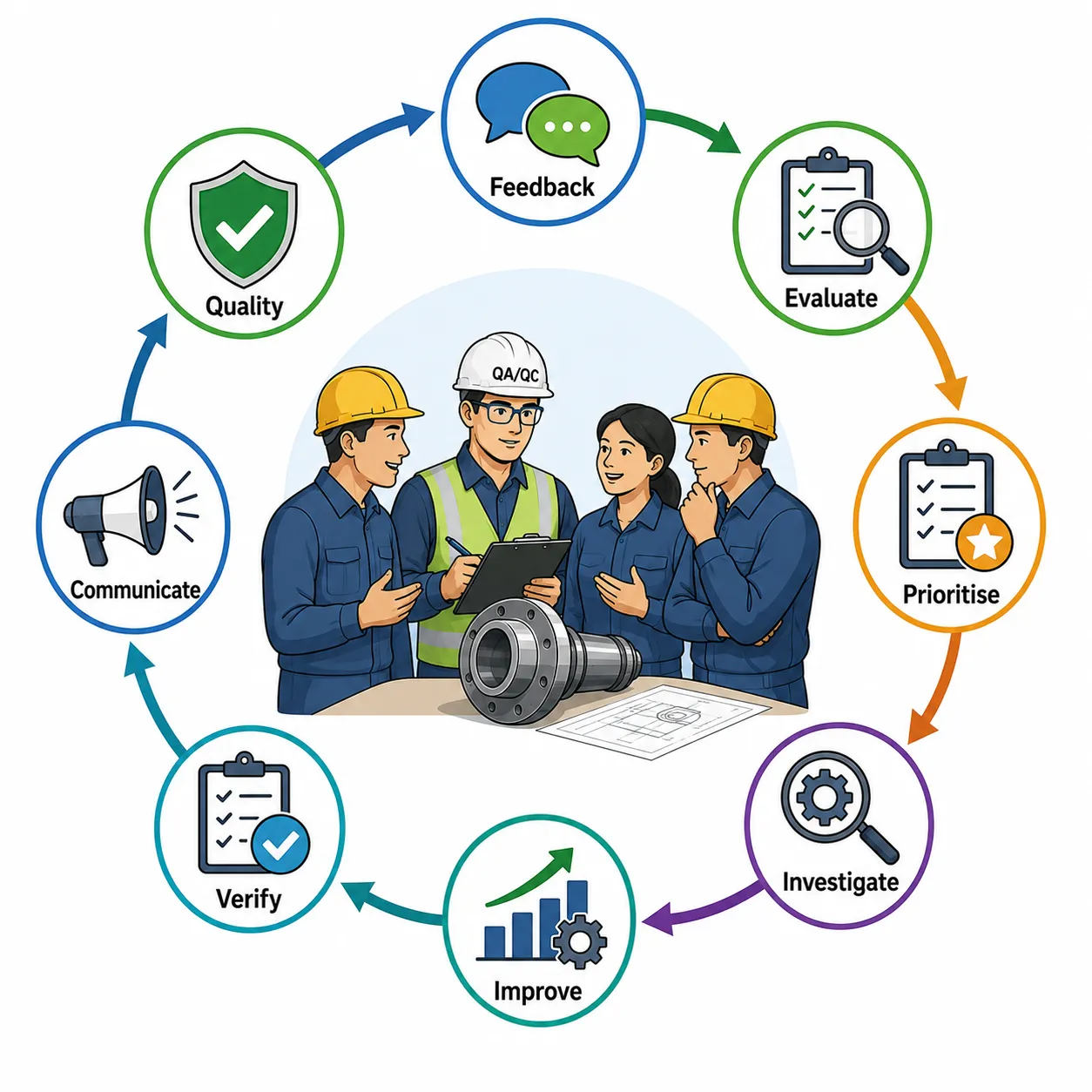 Lesson 3: Apply continuous improvement principles to enhance mechanical engineering operations. 2 Continuous Improvement Team Cycle