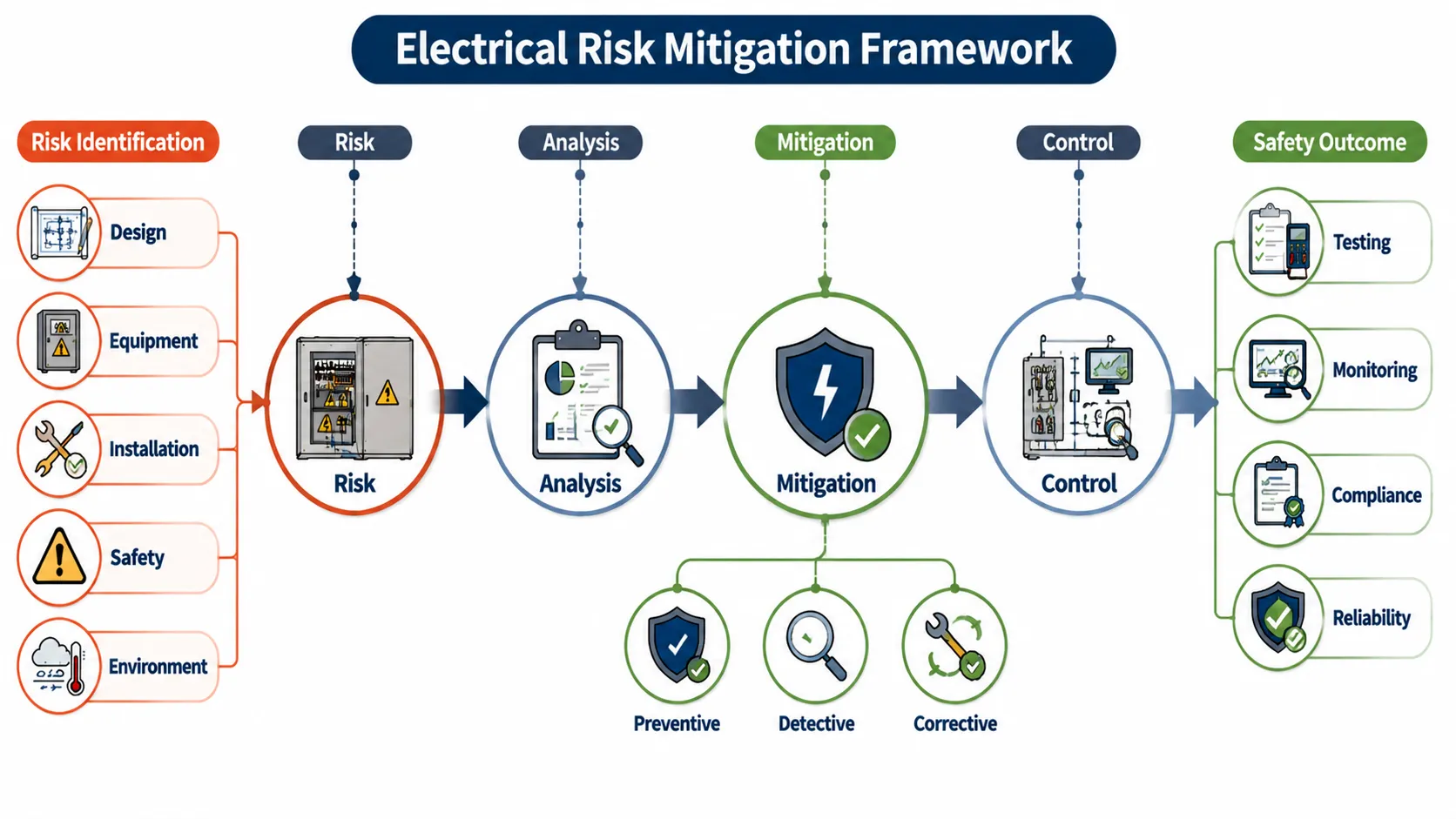 Lesson 3: Identify and Evaluate Risks Associated with Electrical Installations and Systems 1 Electrical Risk Mitigation Framework Flowchart