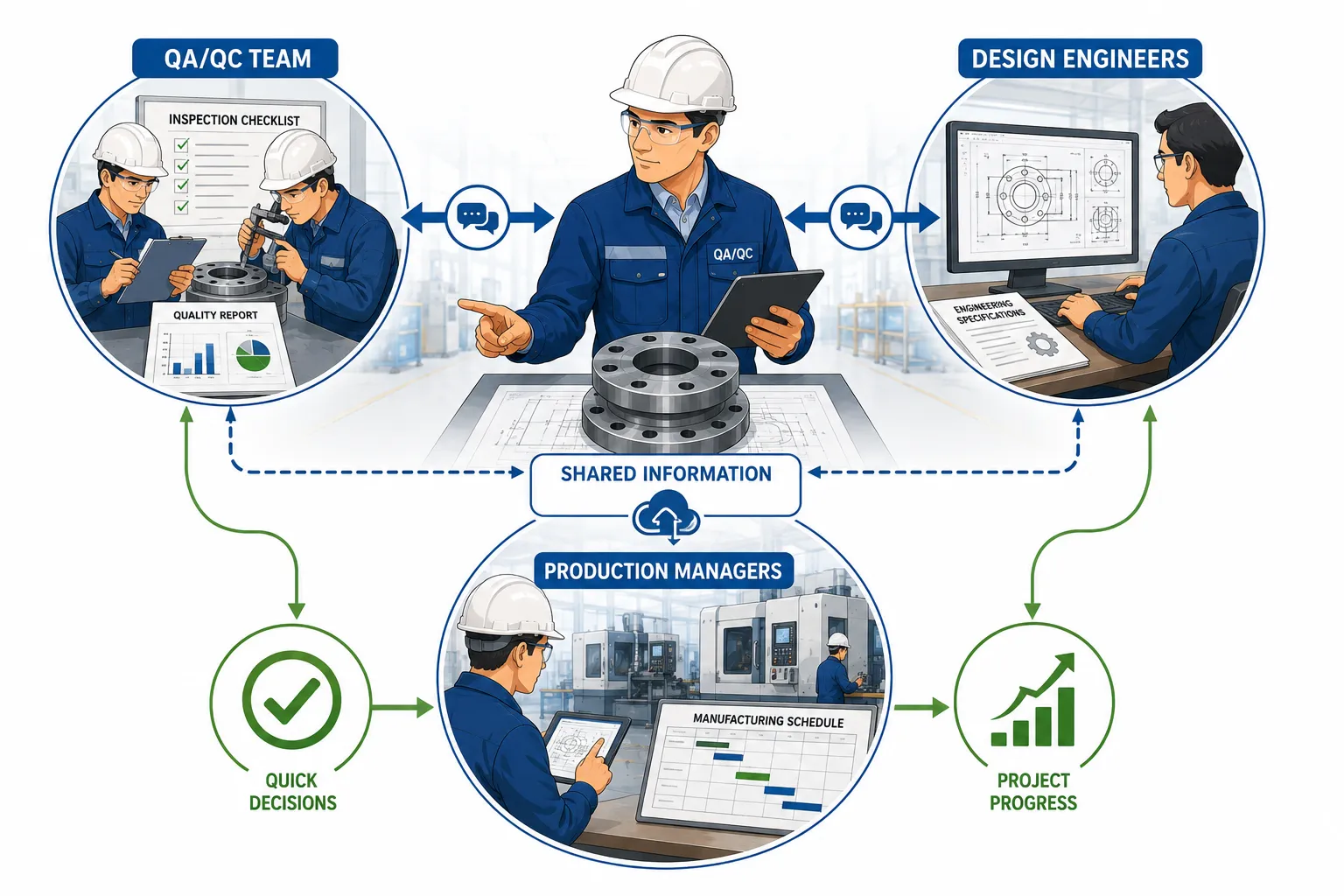 Engineering Teamwork Workflow Infographic