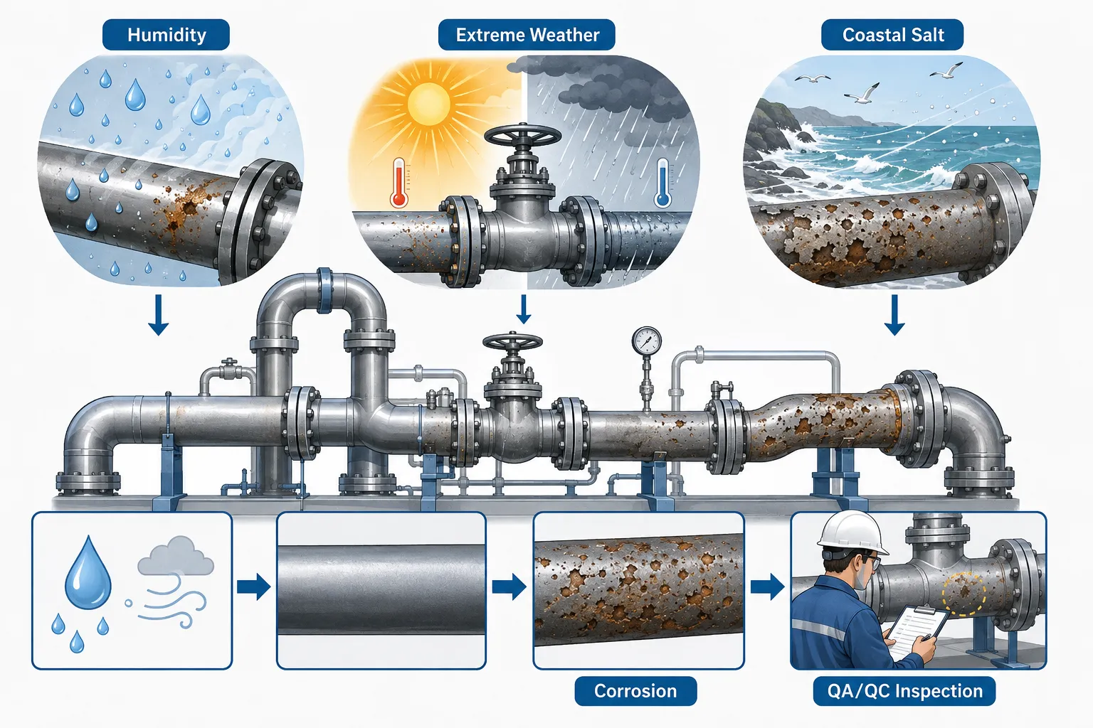 Environmental Corrosion Factors in Piping
