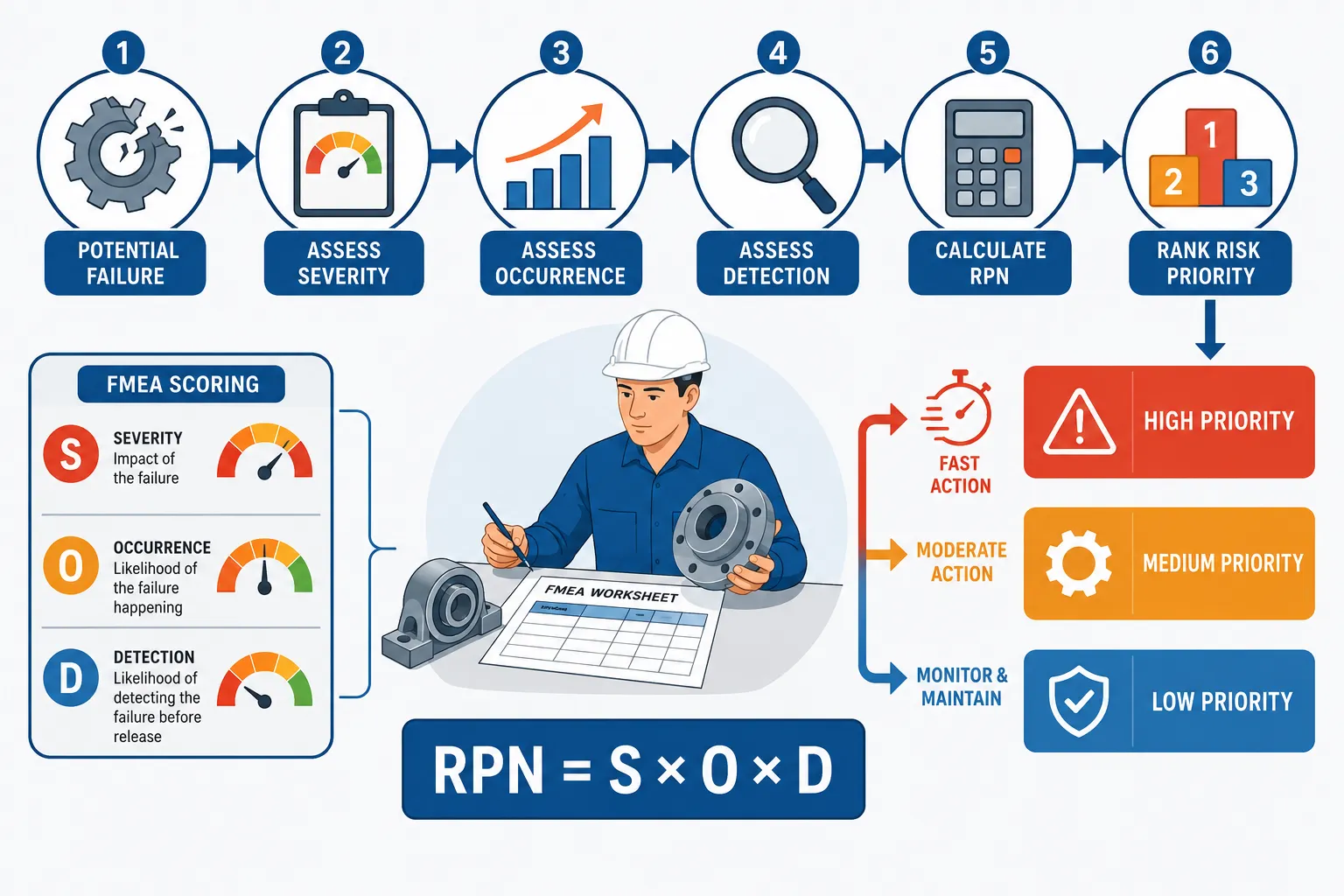 FMEA Risk Prioritization Workflow