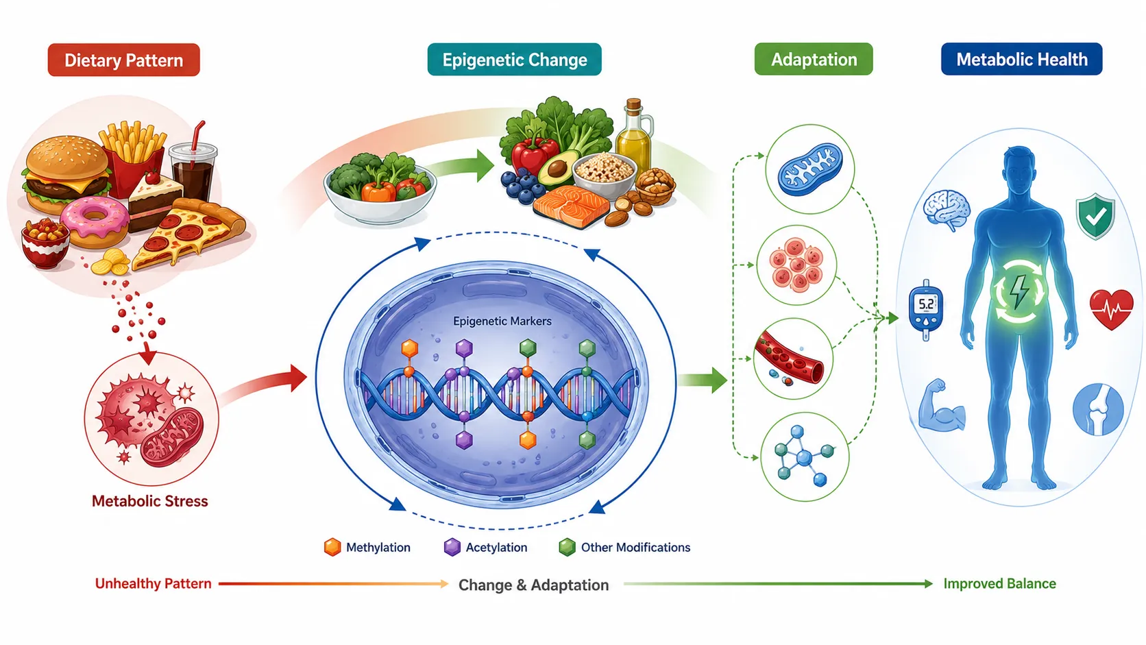 Lesson no 1 : Investigate gene–nutrient interactions and epigenetic influences. 5 From Unhealthy Diet to Metabolic Health