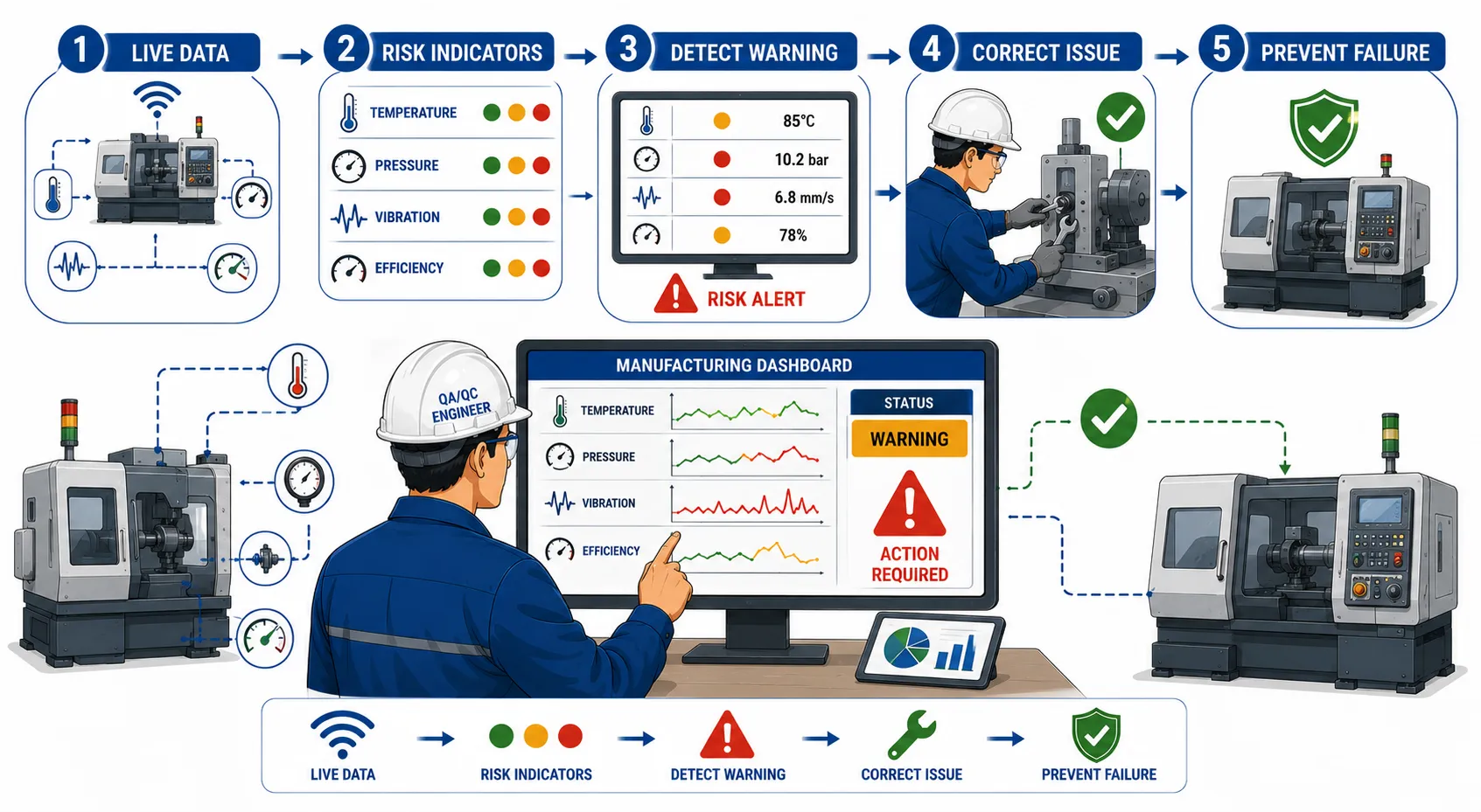 Industrial Monitoring Workflow Infographic