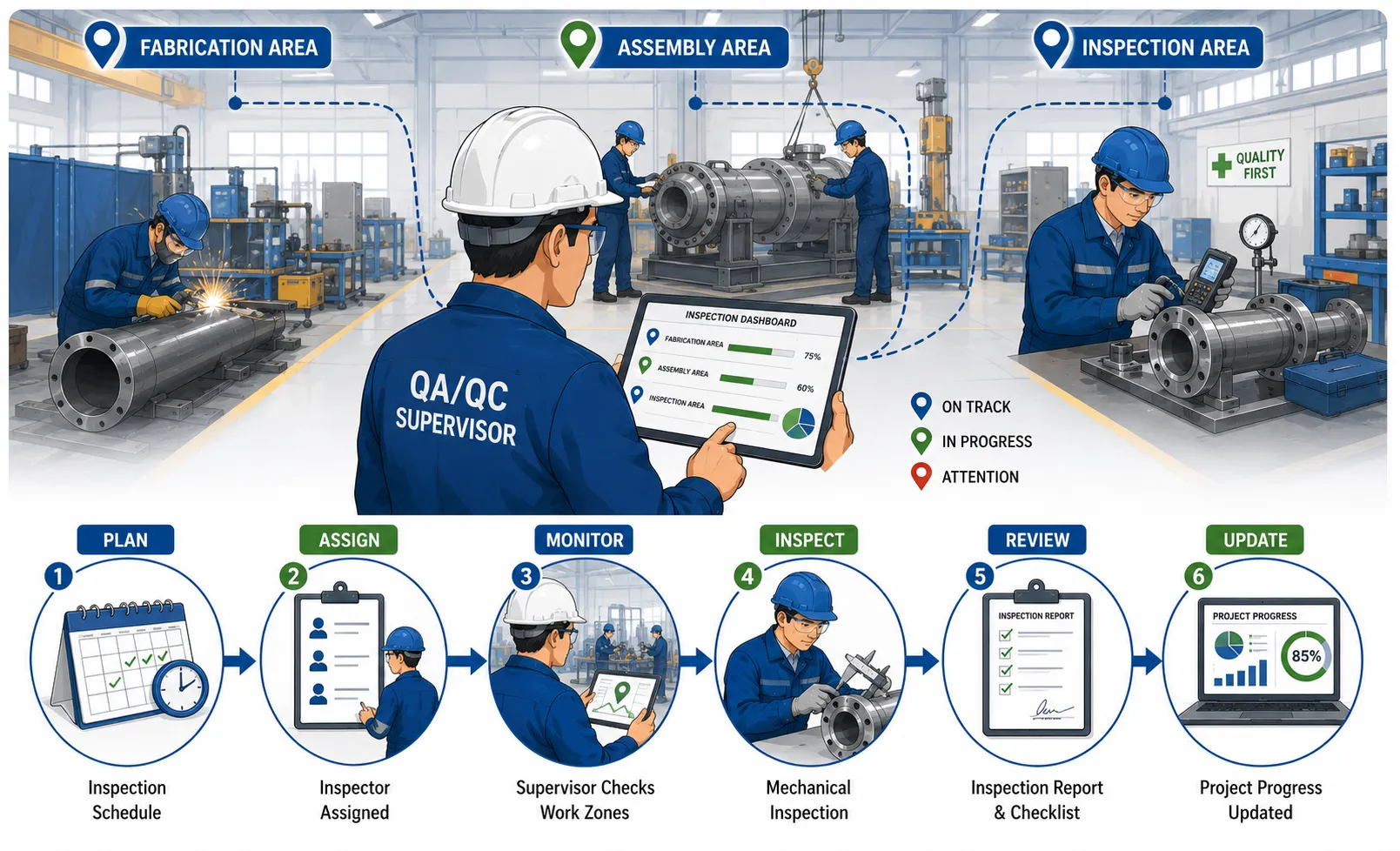 Industrial QAQC Supervision Workflow