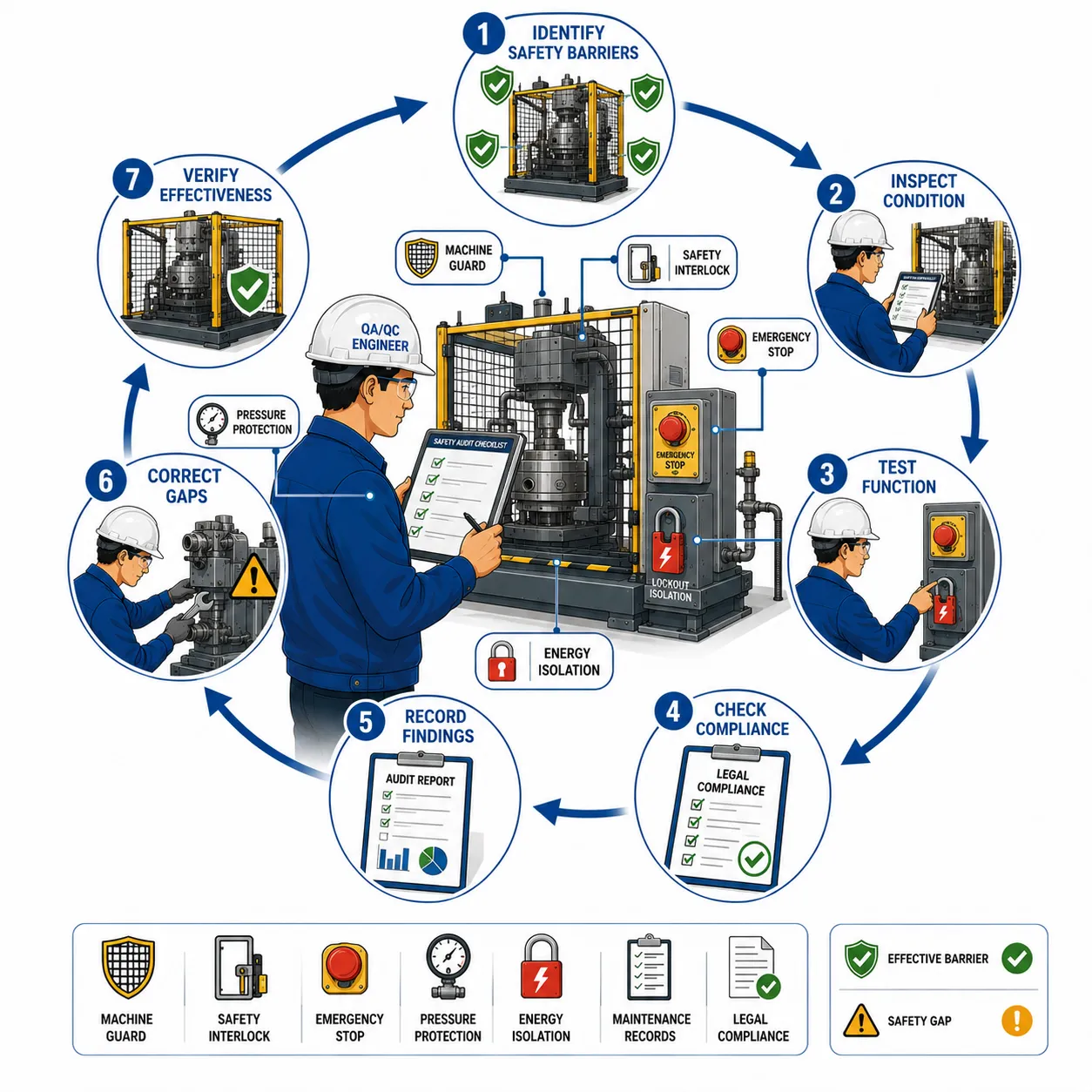 Industrial Safety Audit Workflow Infographic