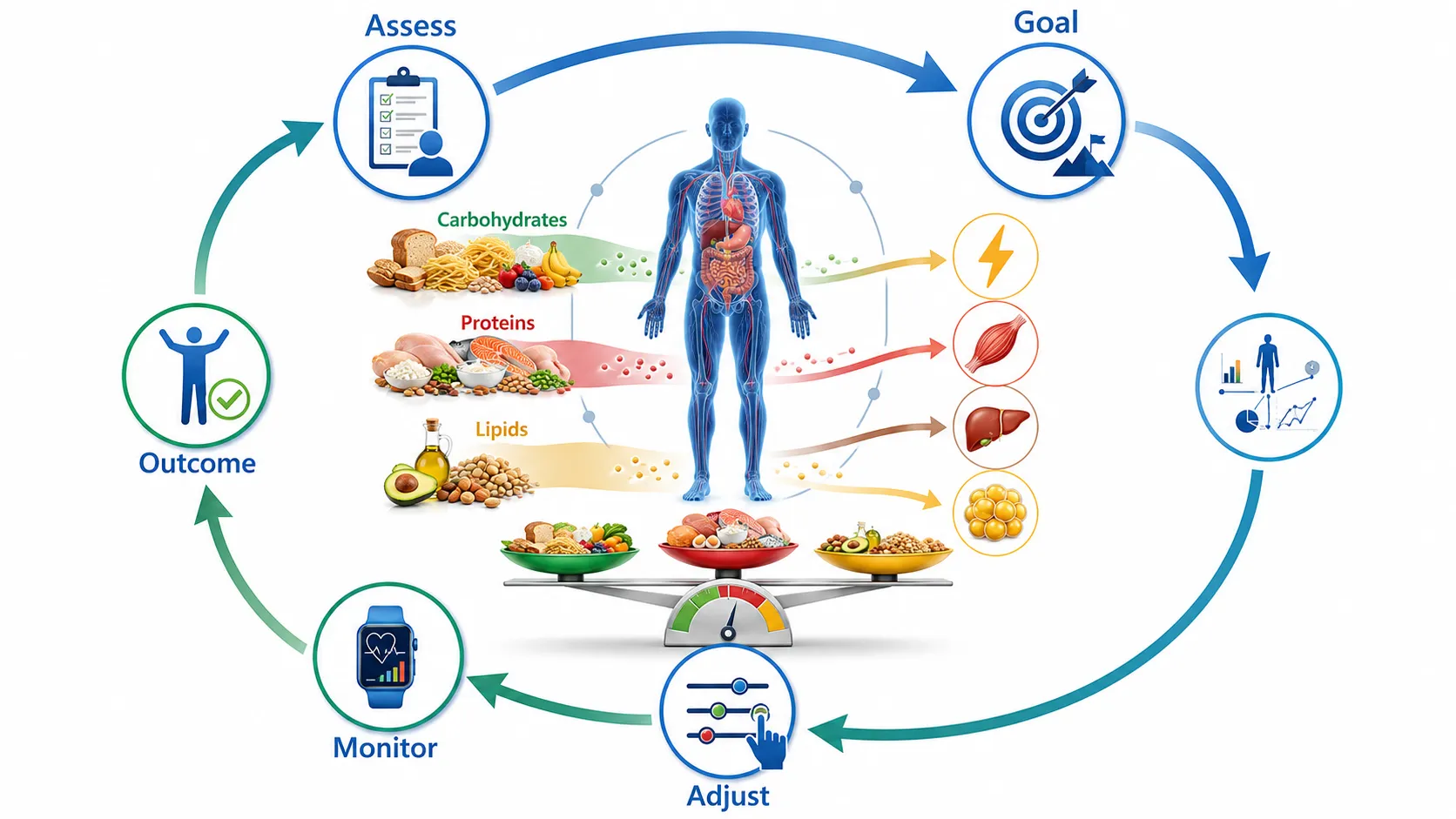 Macronutrient Health Cycle Infographic