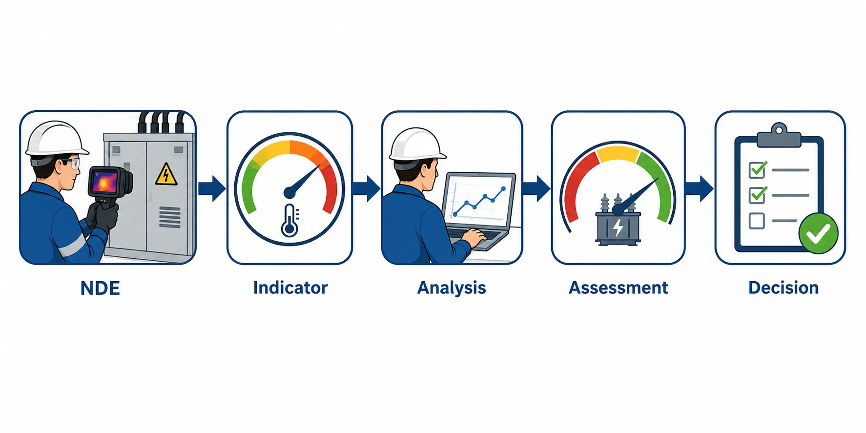 Lesson 6: Assess the role of NDE in predictive maintenance and reliability engineering. 1 NDE to Decision Process Flow