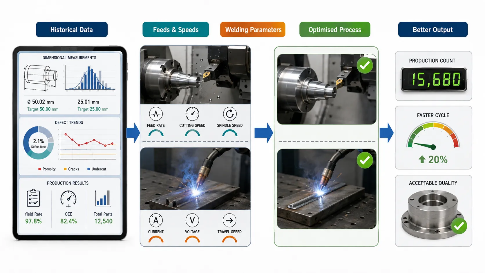 Lesson 4: Use data-driven strategies to improve process efficiency and component reliability. 1 Optimized Manufacturing Process Flow