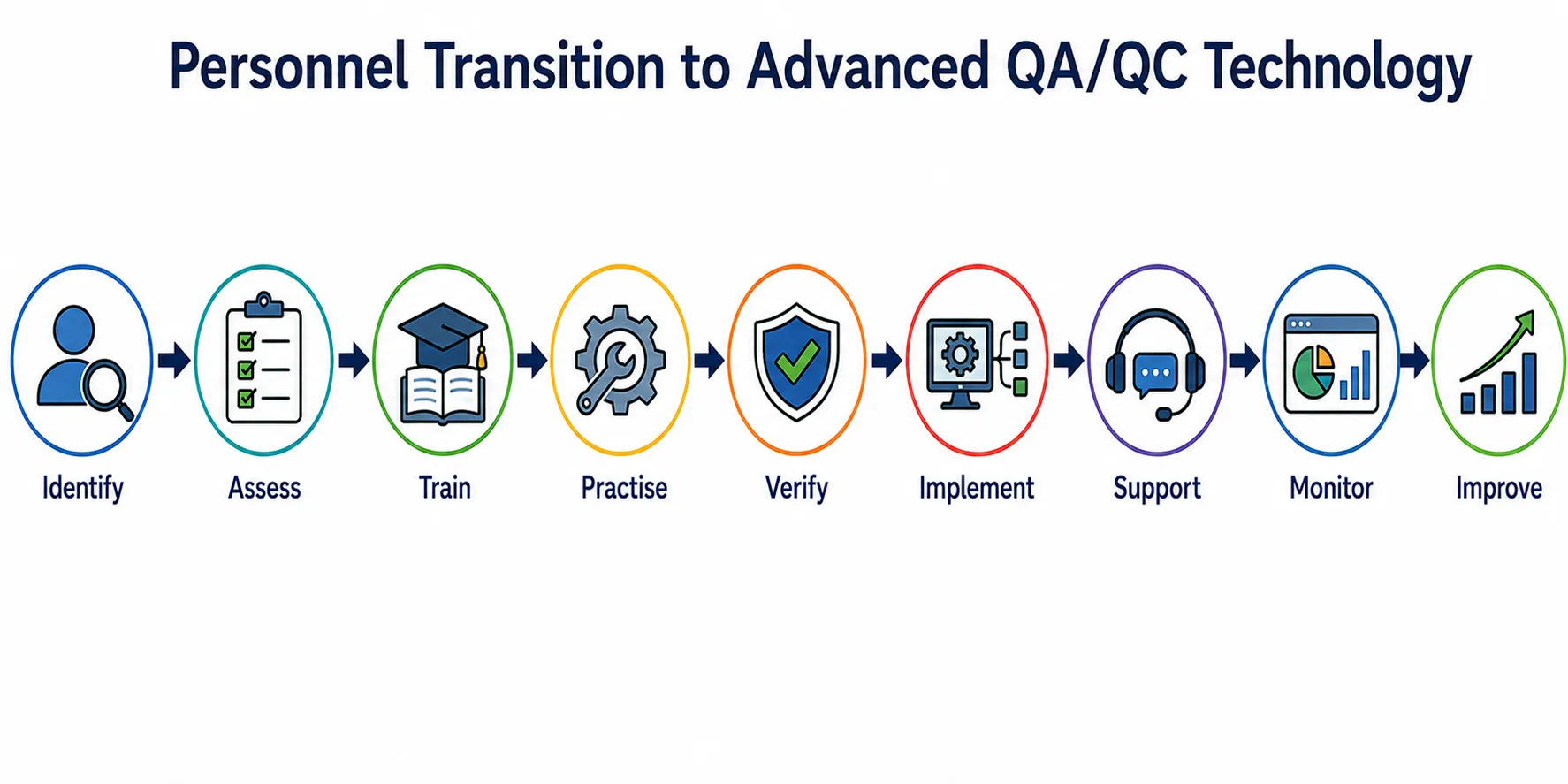 Lesson 7: Develop strategies for adopting emerging technologies in QA/QC. 3 Personnel Transition to Advanced QAQC Technology