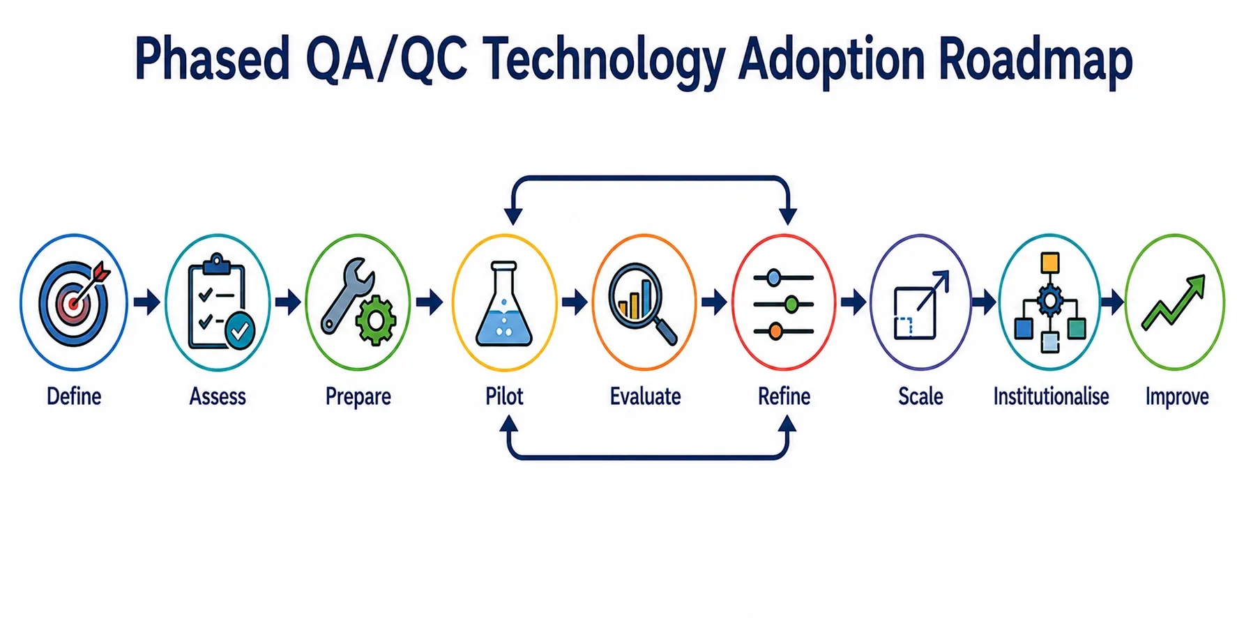 Lesson 7: Develop strategies for adopting emerging technologies in QA/QC. 2 Phased QAQC Technology Adoption Roadmap 1