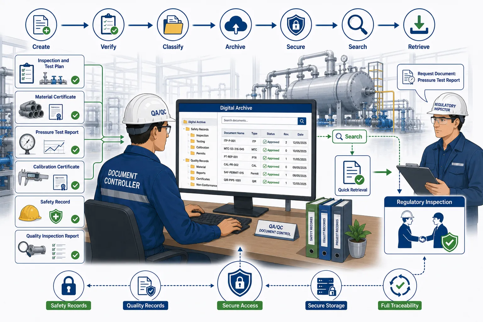 Lesson no 5 : Maintain comprehensive documentation for regulatory compliance and quality assurance. 4 QAQC Digital Archive Workflow