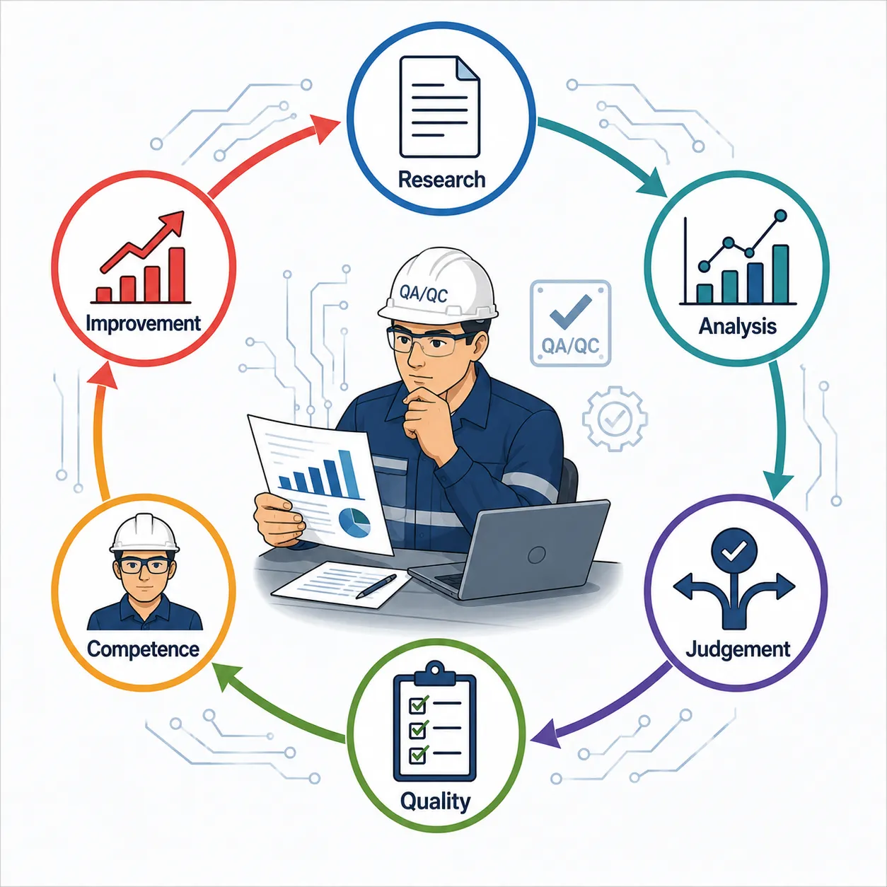 QAQC Engineers Continuous Improvement Cycle