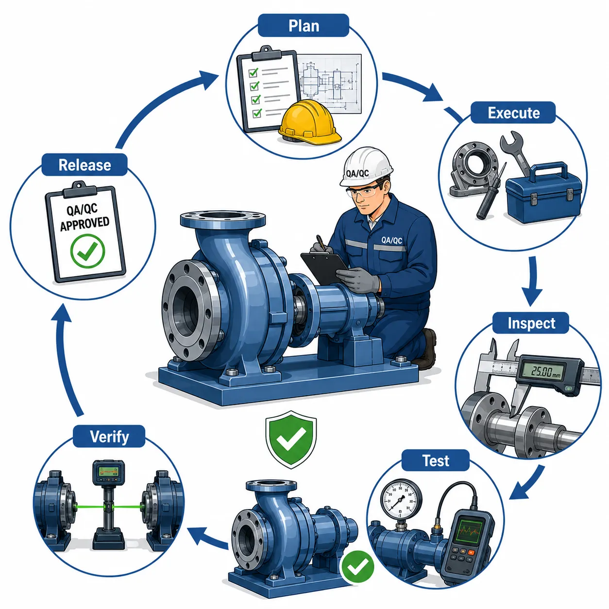 QAQC Maintenance Workflow Infographic