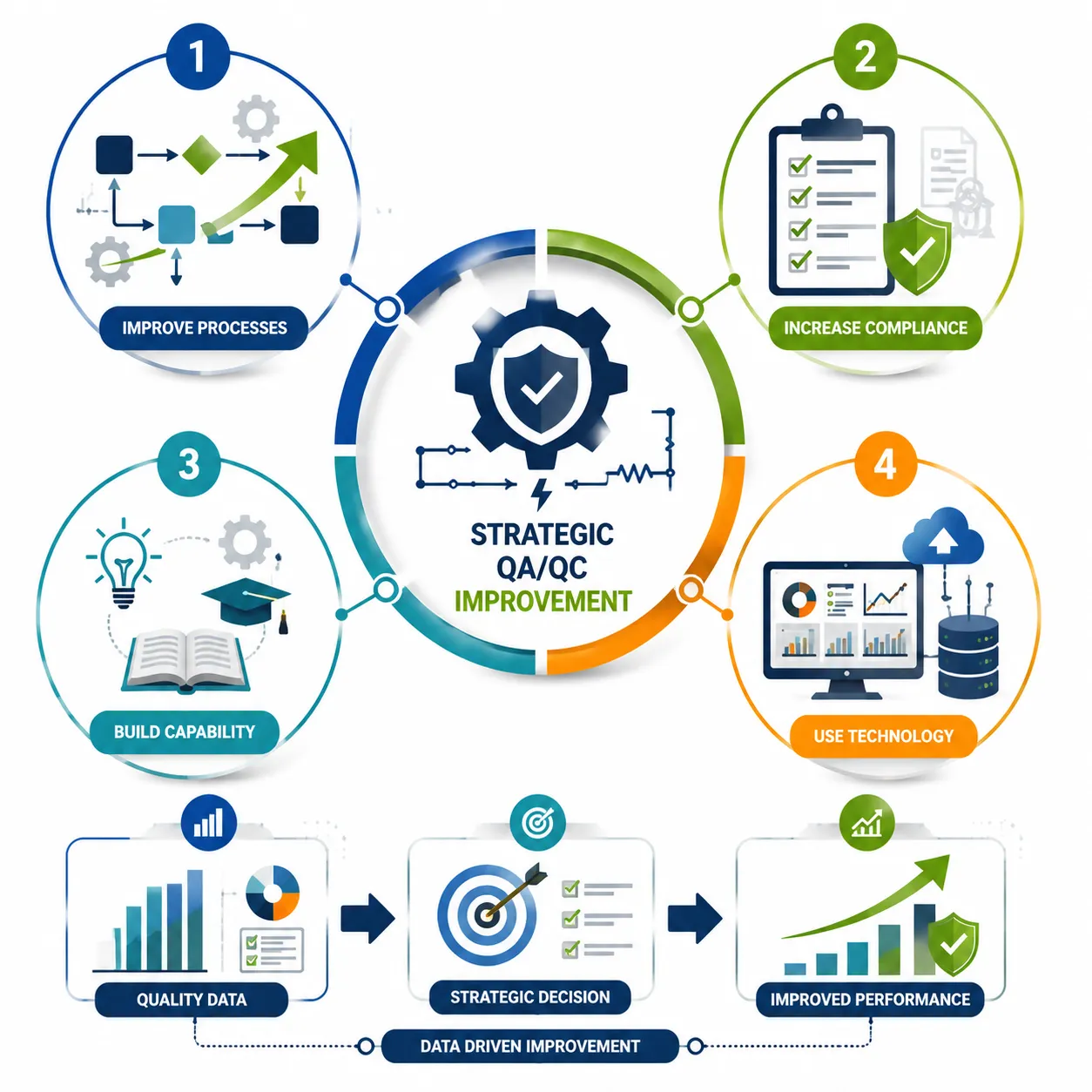Strategic QAQC Improvement Infographic