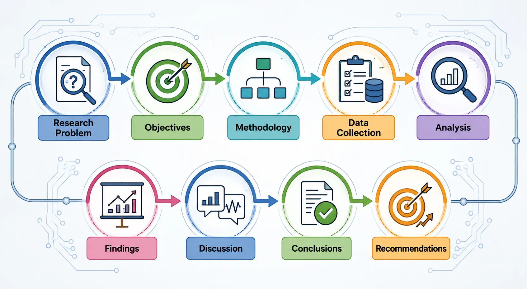 Lesson 6: Present research outcomes in a professional, structured format. 1 Technical Research Process Flowchart