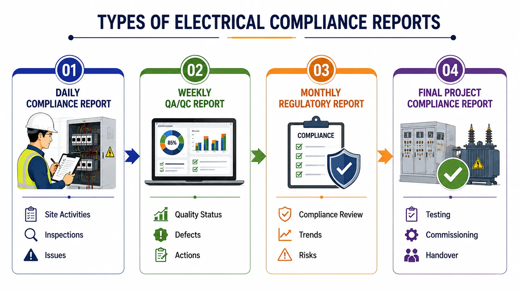 Types of Compliance Reports in Electrical Engineering Projects