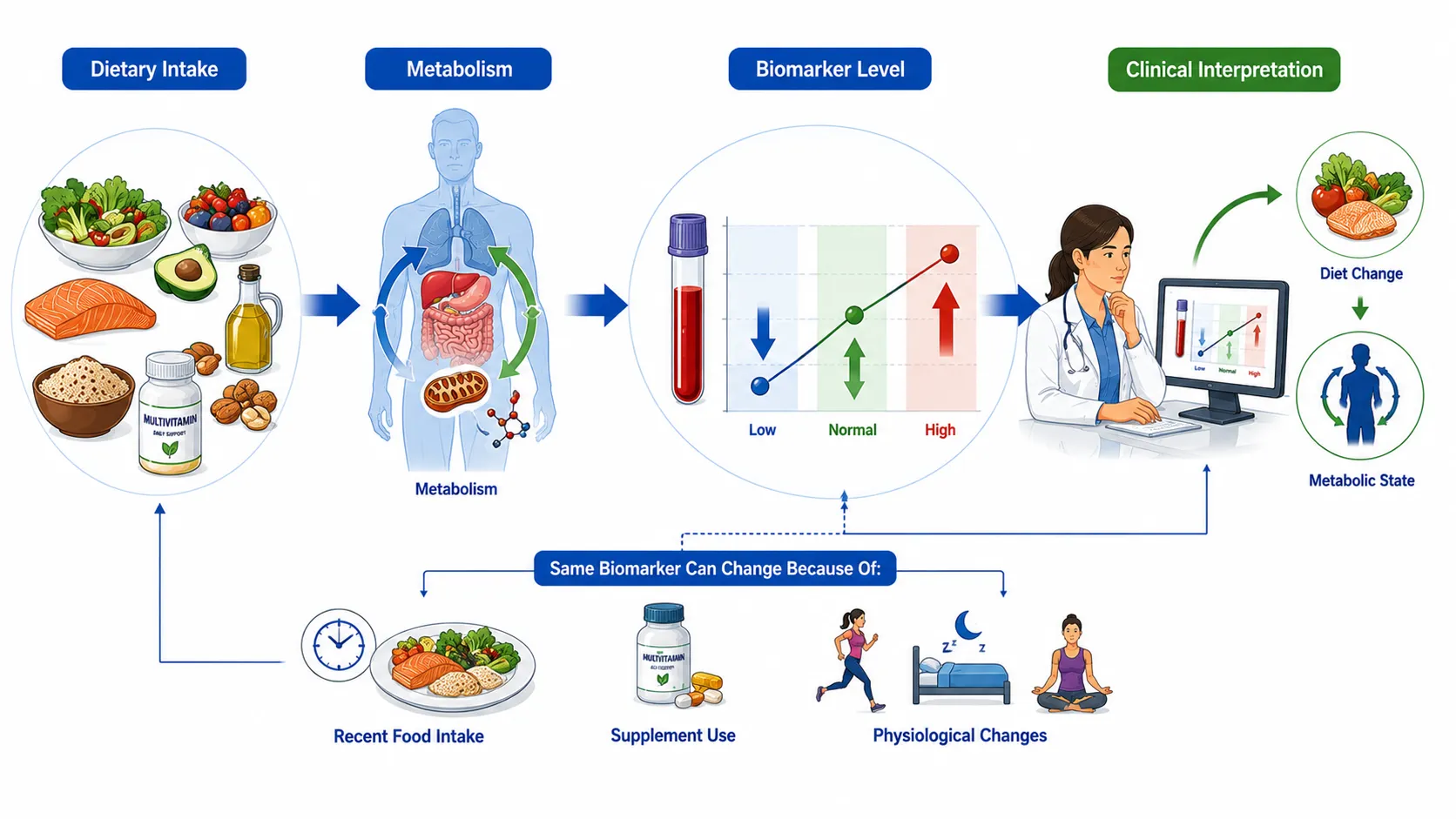 Lesson no 2 : Interpret laboratory tests and biomarkers for nutrient deficiencies and imbalances. 2 Biomarker Health Pathway Infographic