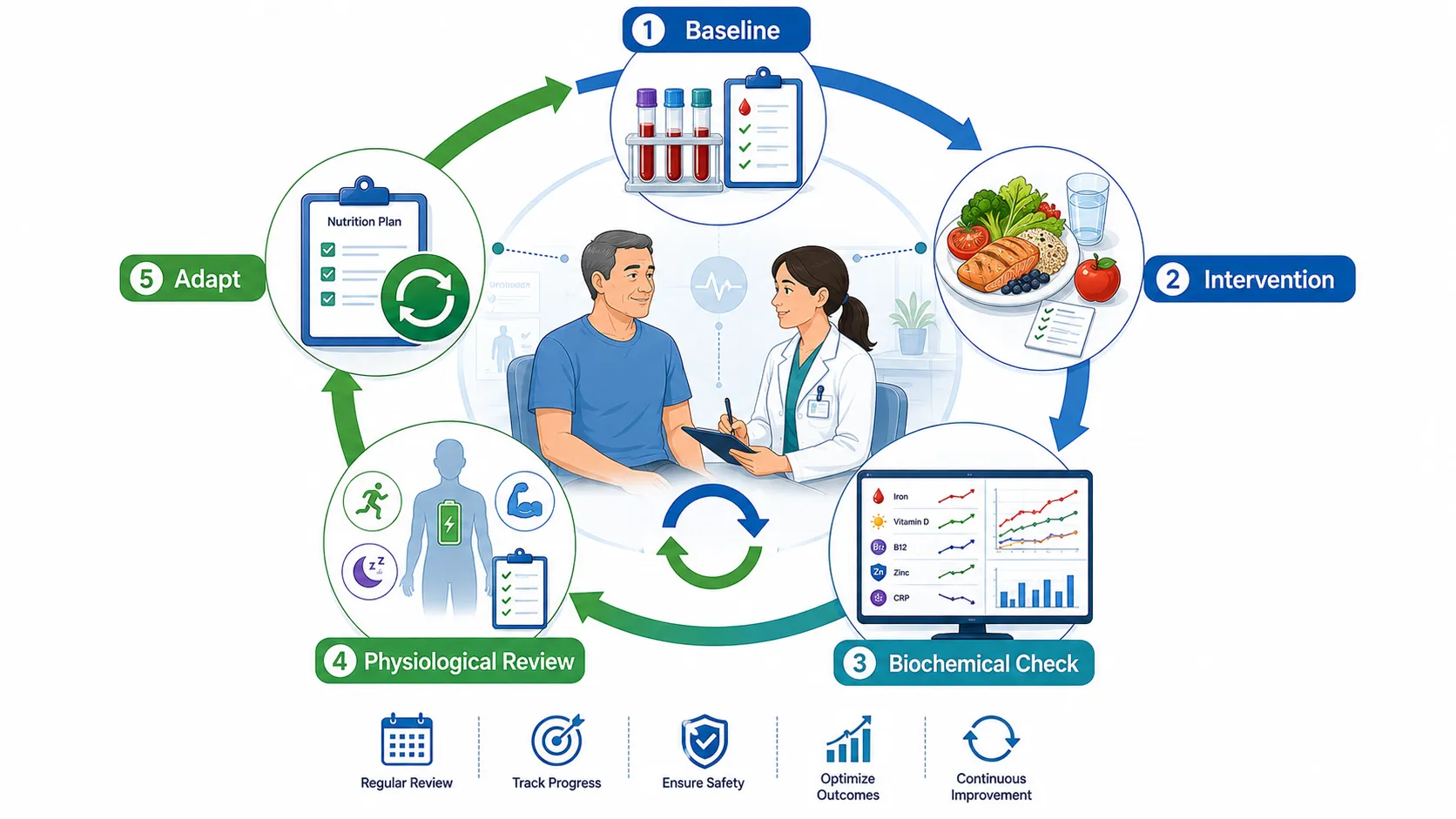 Circular Patient Care Cycle Infographic