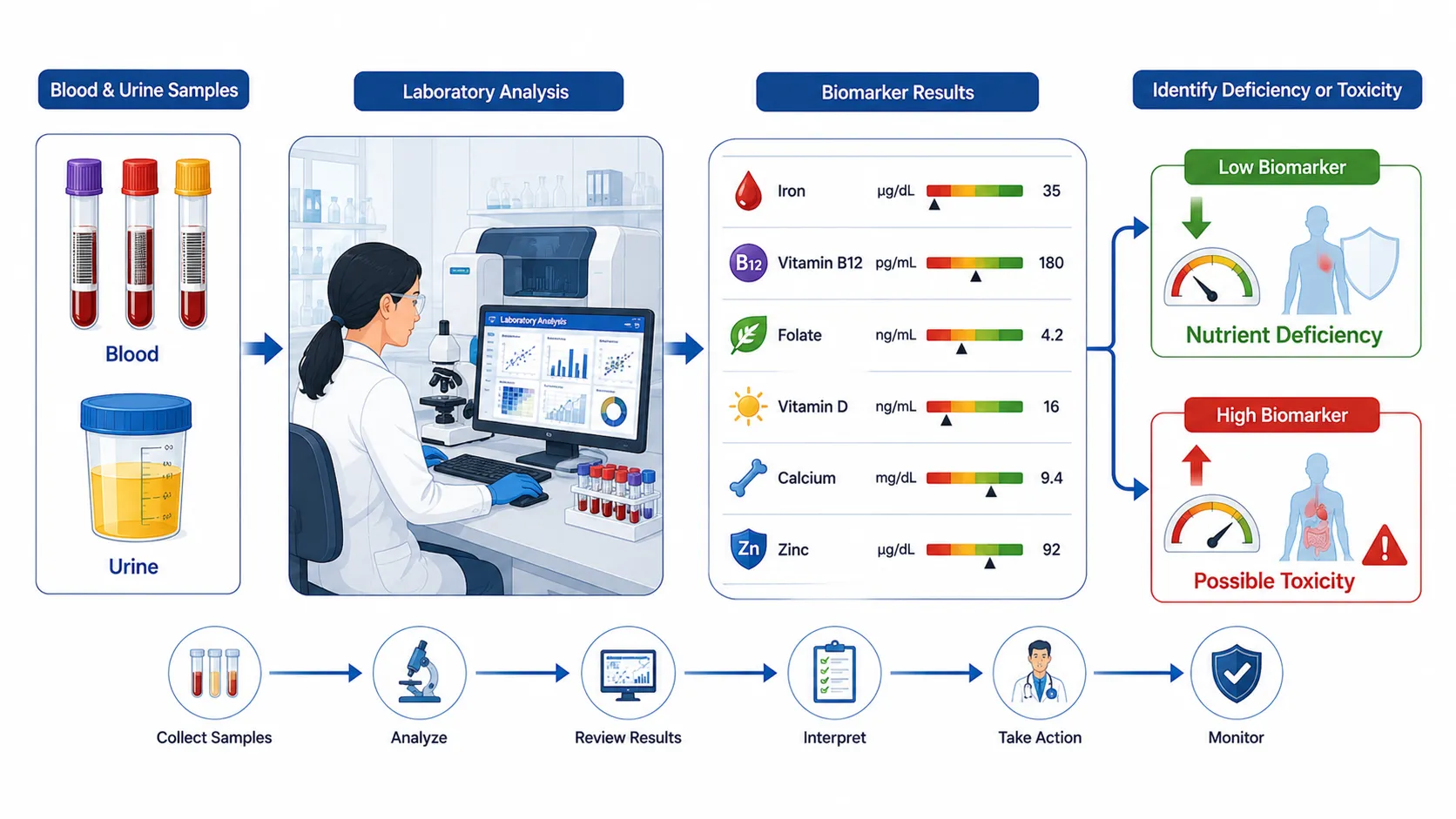 Lesson no 2 : Interpret laboratory tests and biomarkers for nutrient deficiencies and imbalances. 1 From Samples to Biomarker Insights