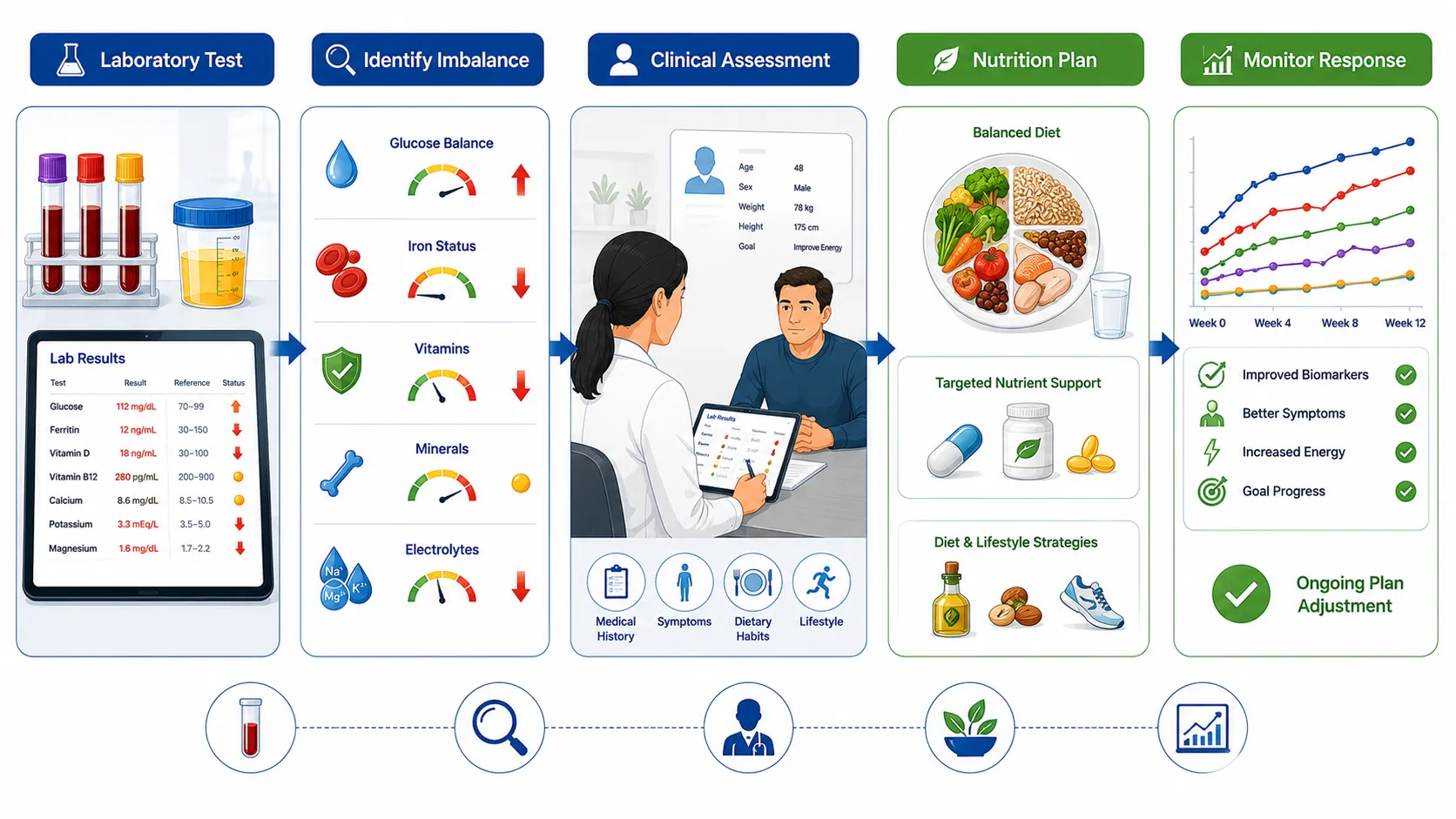 Healthcare Nutrition Workflow Infographic