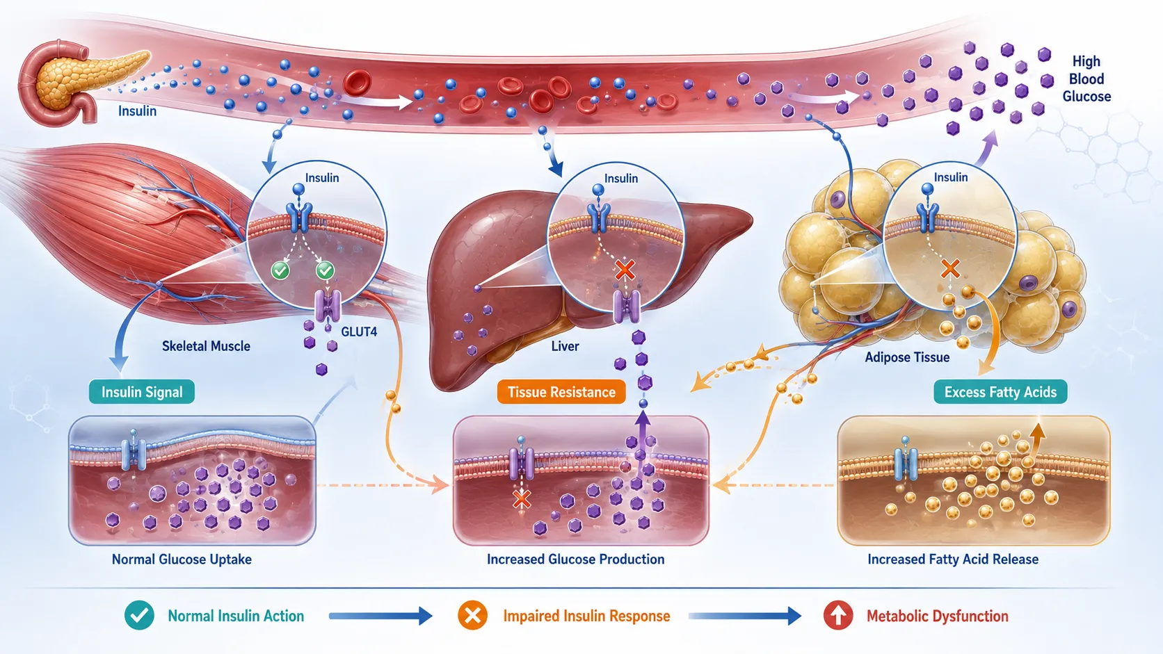 Insulin Resistance Signaling Overview