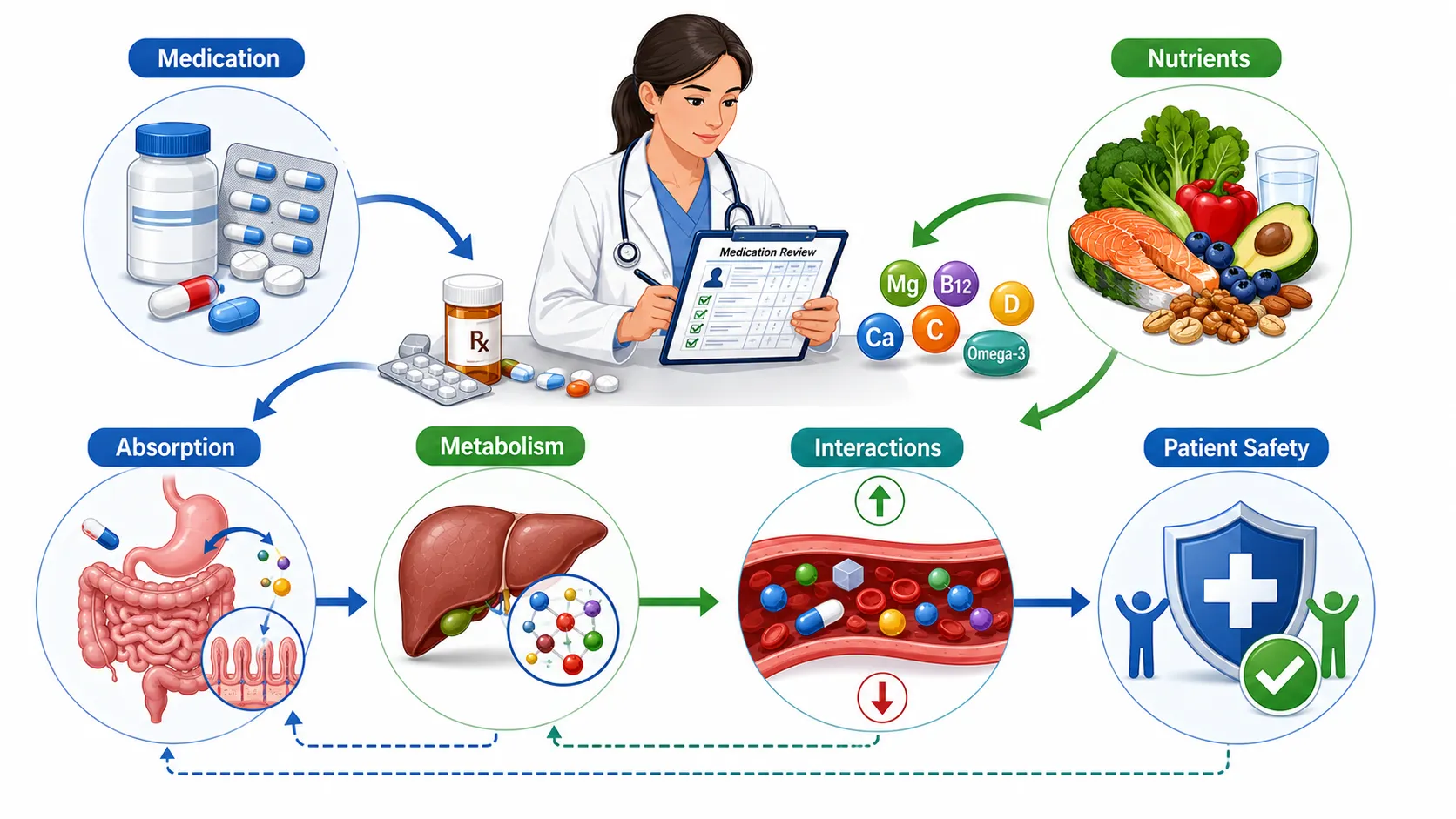 Medication Nutrients and Patient Safety Flow