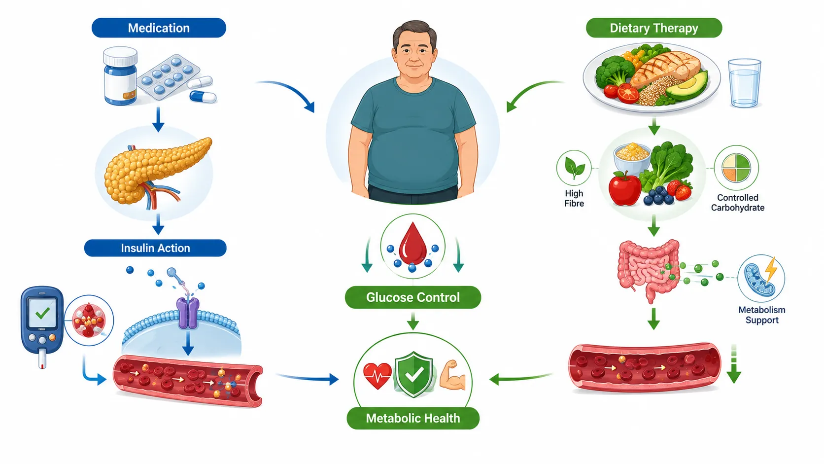 Medication and Dietary Therapy for Metabolic Health