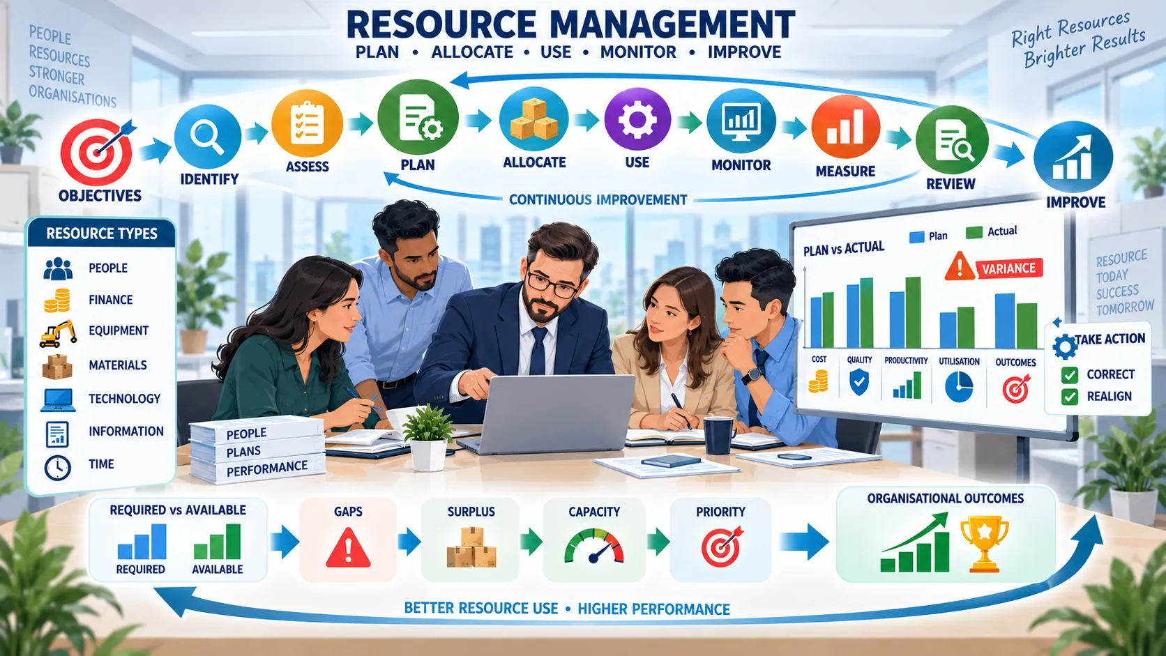 Resource Management Workflow Infographic