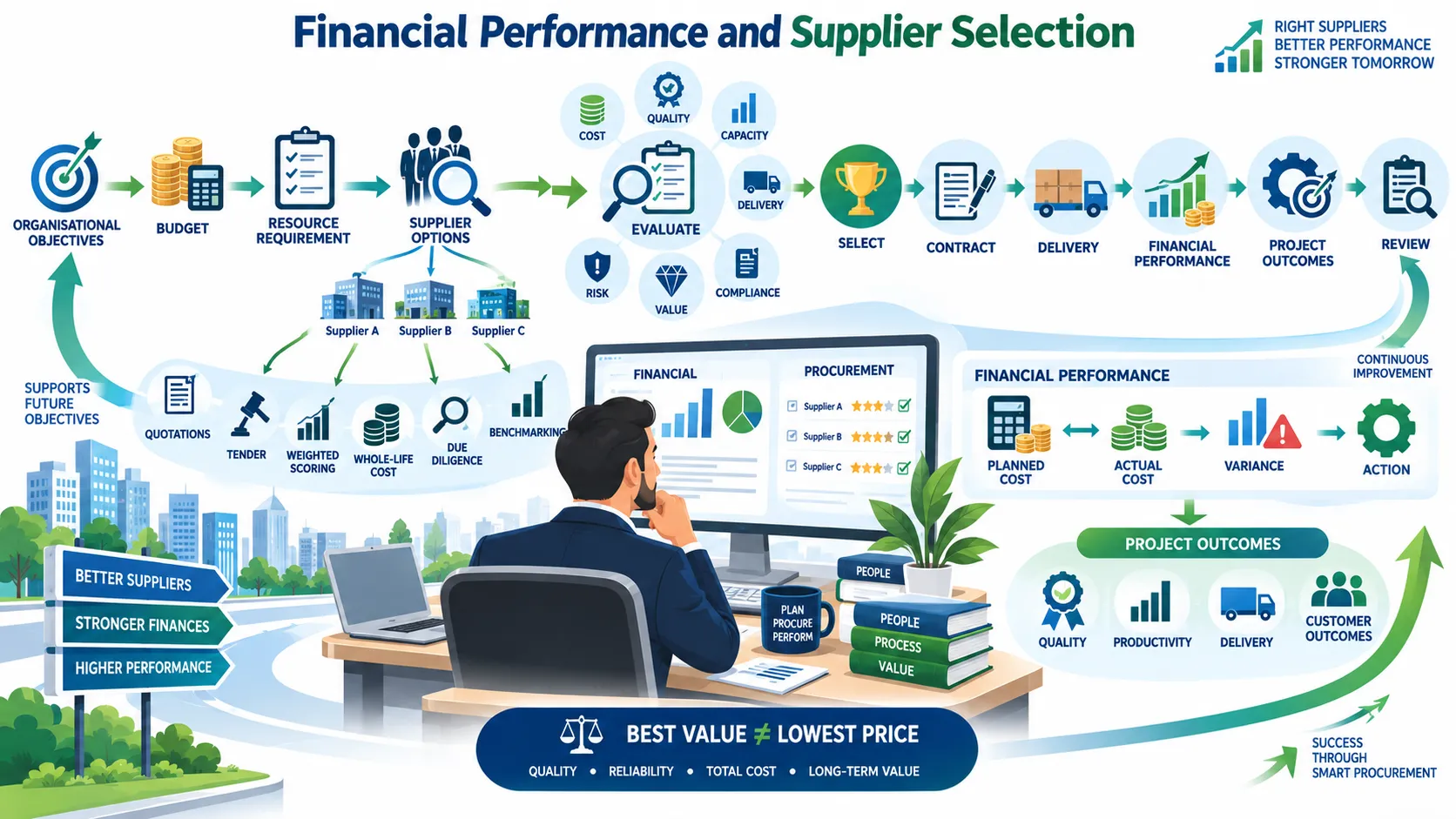 Lesson no 3 : Know how to procure resources 4 Smart Procurement Financial Performance Workflow