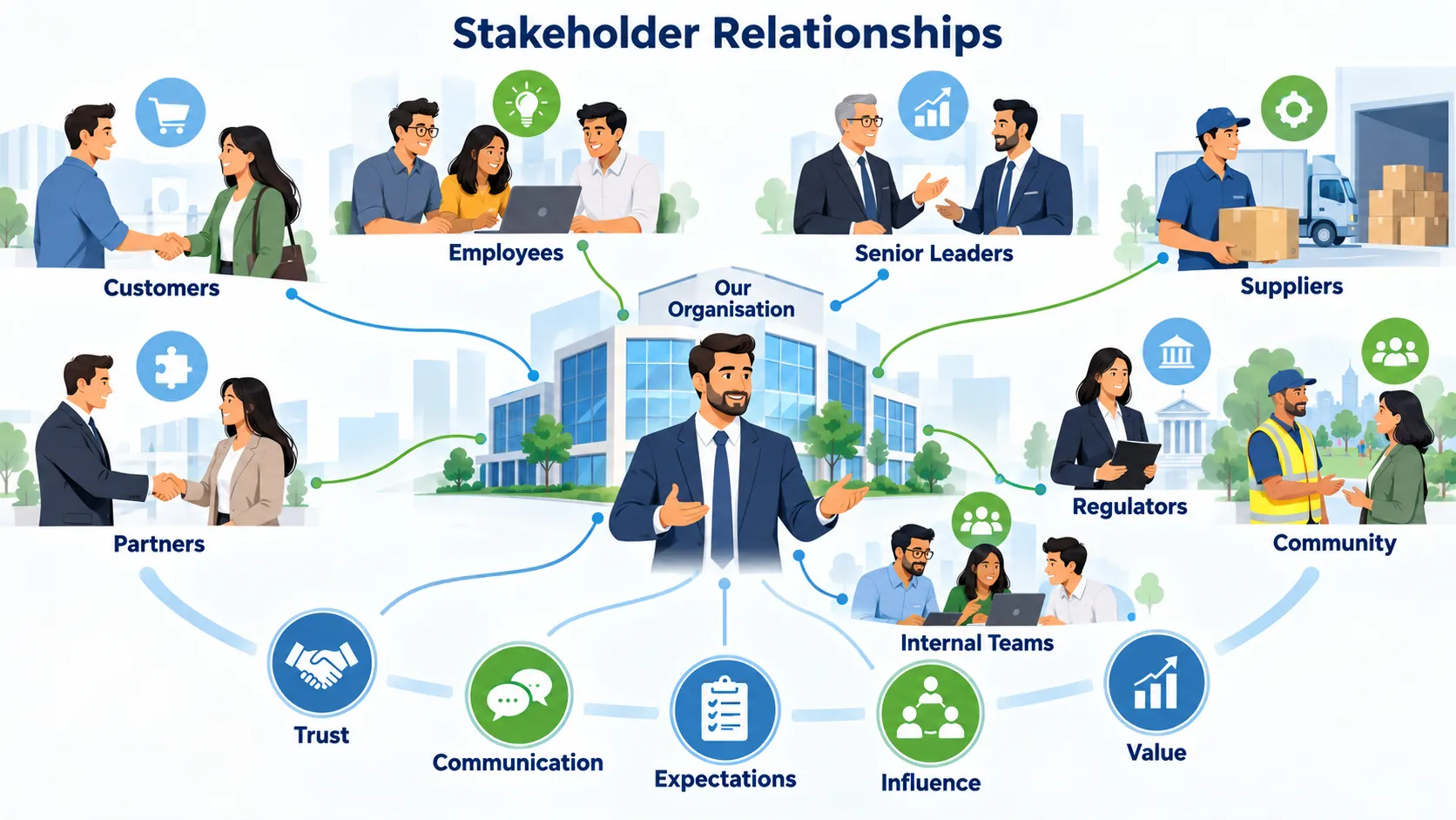 Stakeholder Relationships Infographic